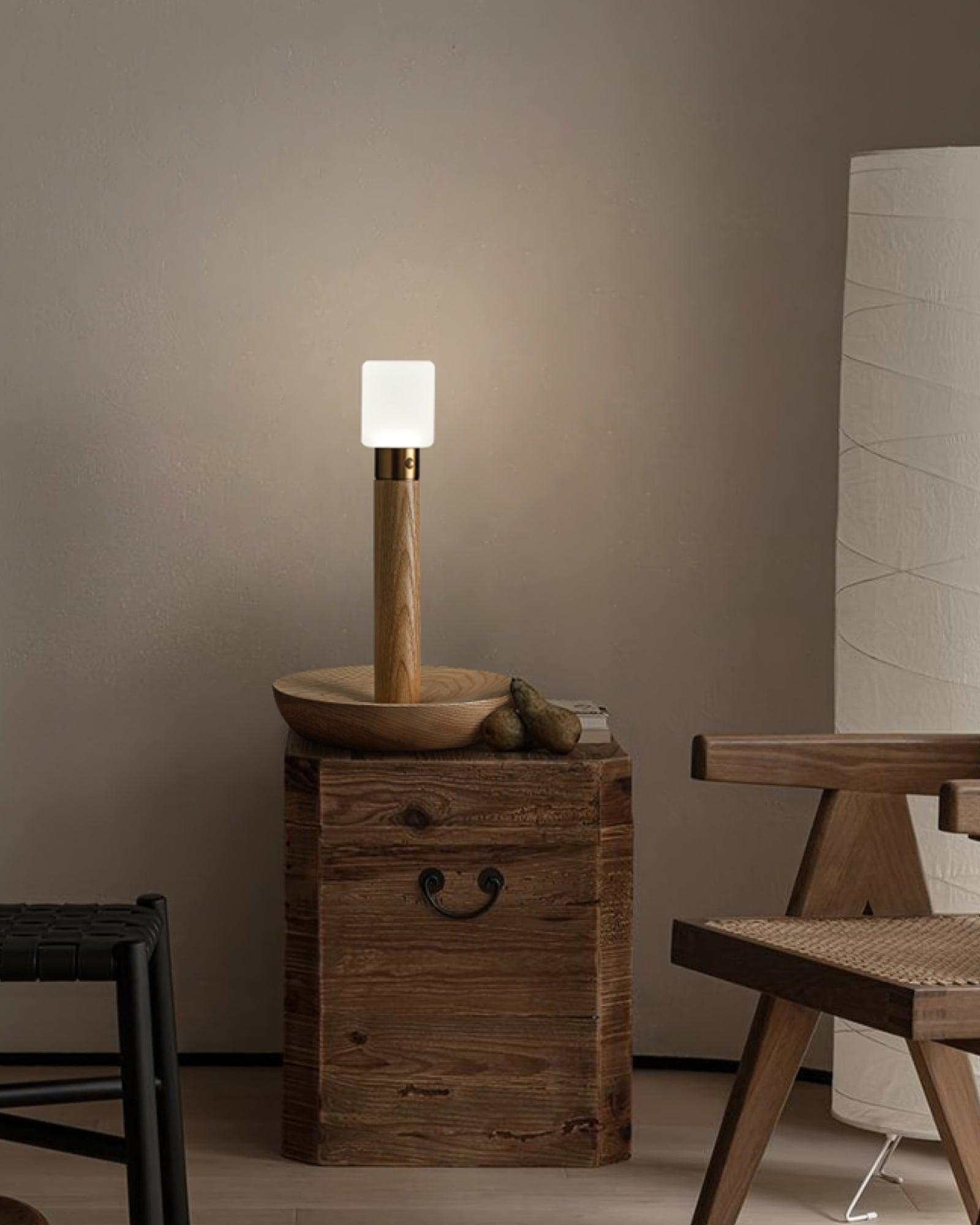Lumaice Wood Minimalist Table Lamp-Neutral Decor