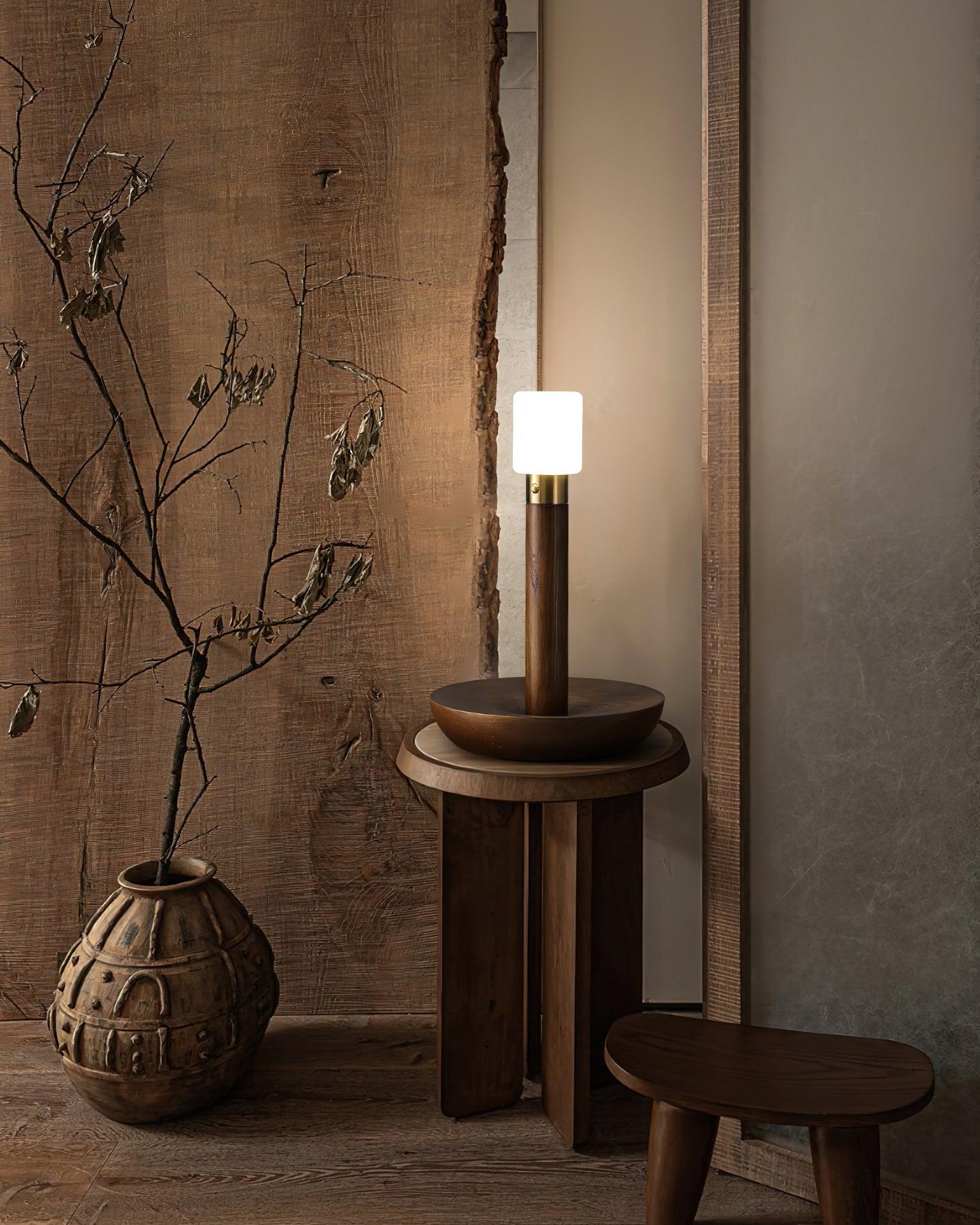 Lumaice Wood Minimalist Table Lamp-Neutral Decor