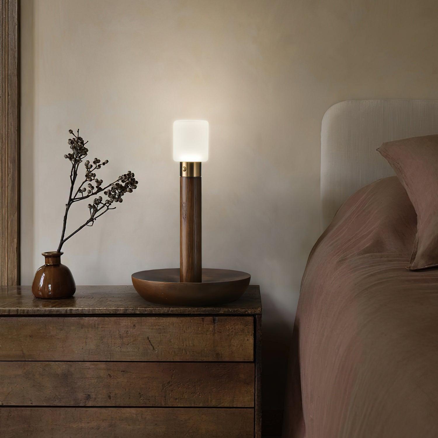 Lumaice Wood Minimalist Table Lamp-Neutral Decor