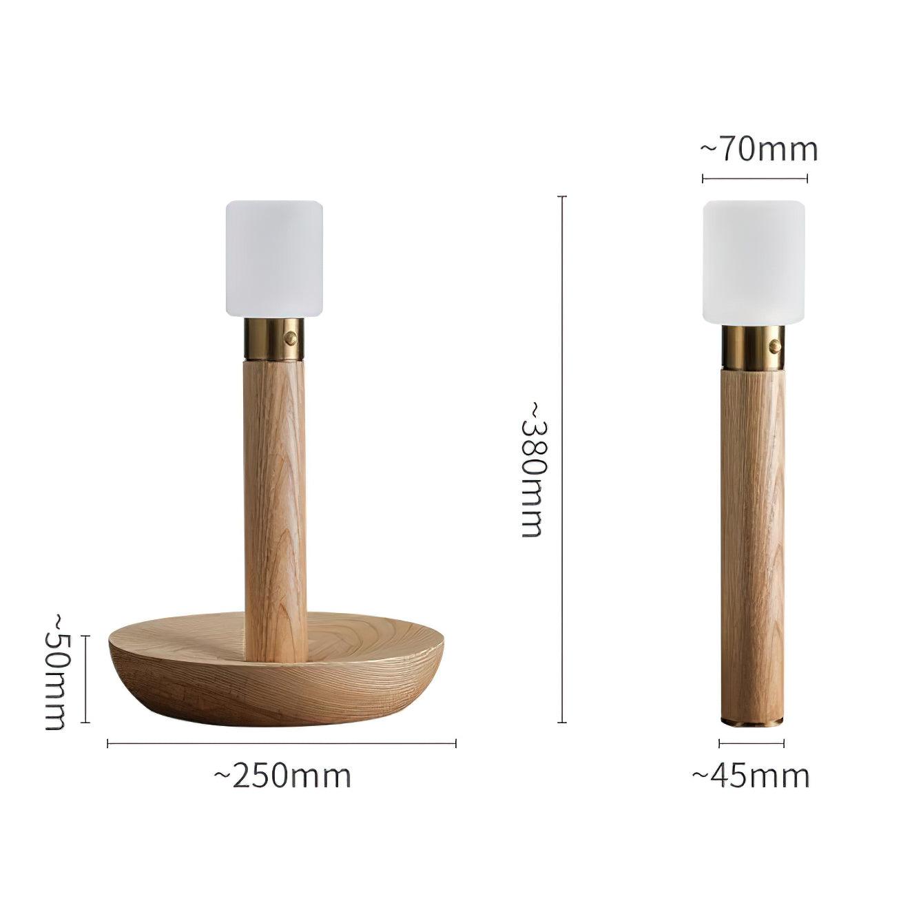 Lumaice Wood Minimalist Table Lamp-Neutral Decor