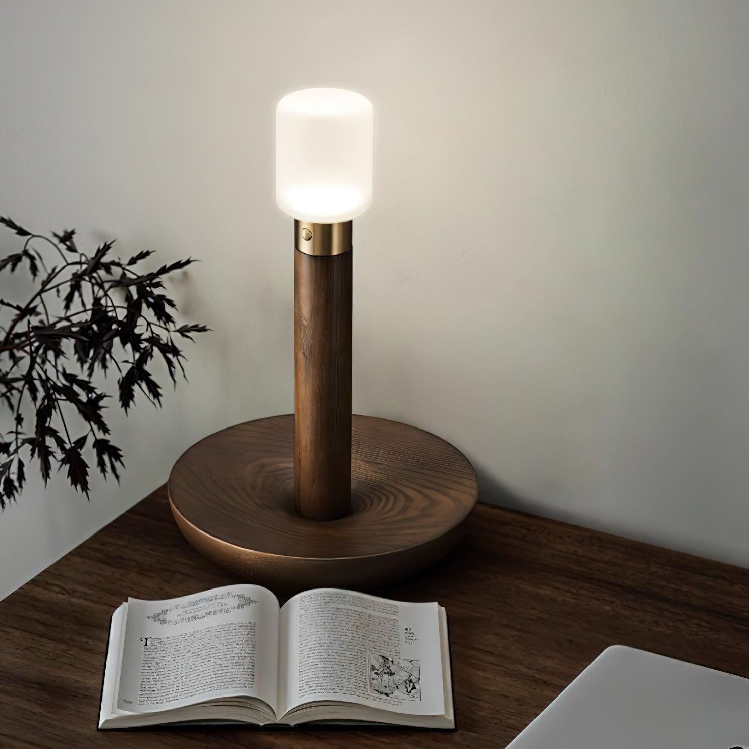 Lumaice Wood Minimalist Table Lamp-Neutral Decor