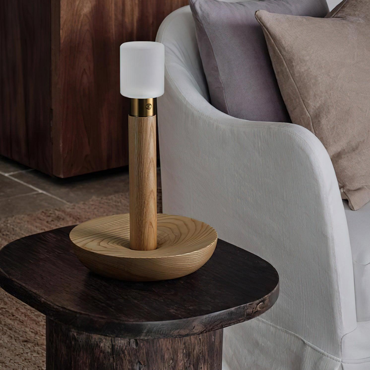 Lumaice Wood Minimalist Table Lamp-Neutral Decor