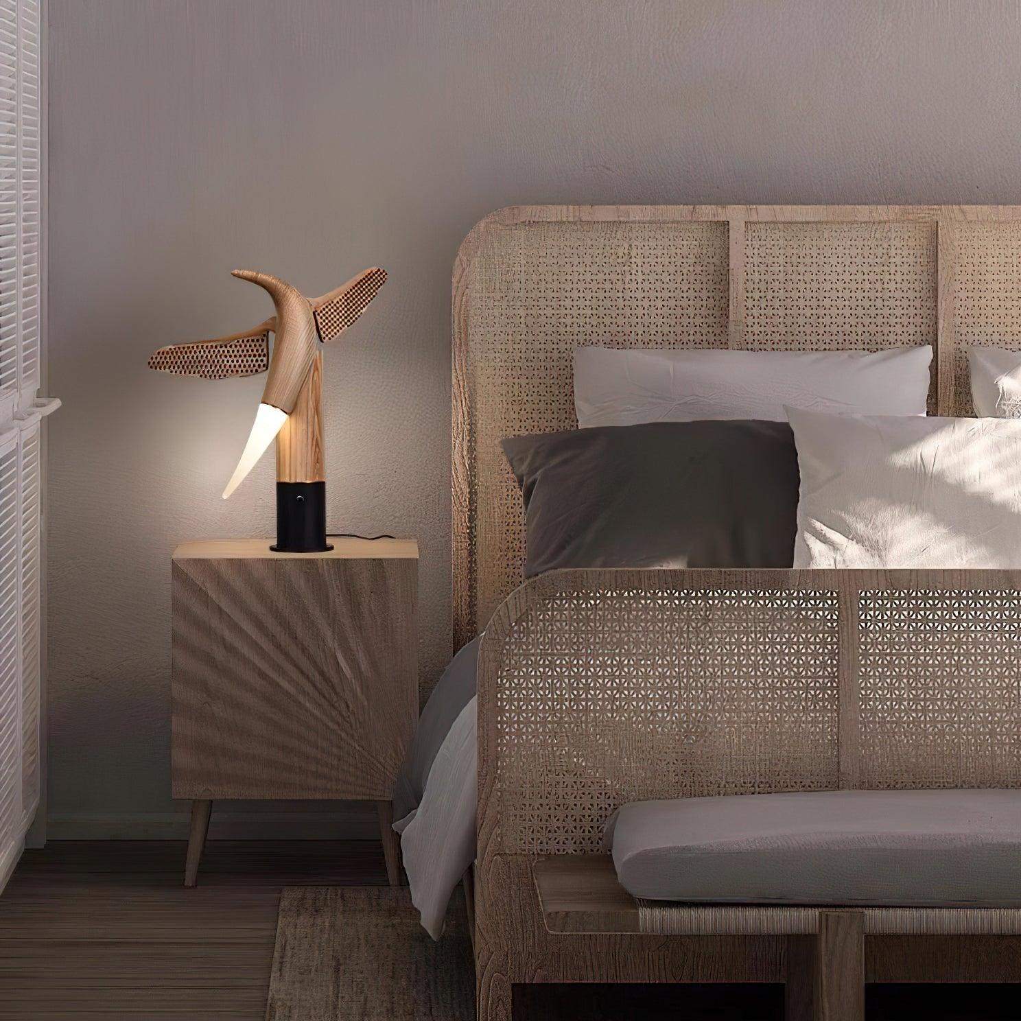 Joanne Contemporary Wood Table Lamp-Neutral Decor