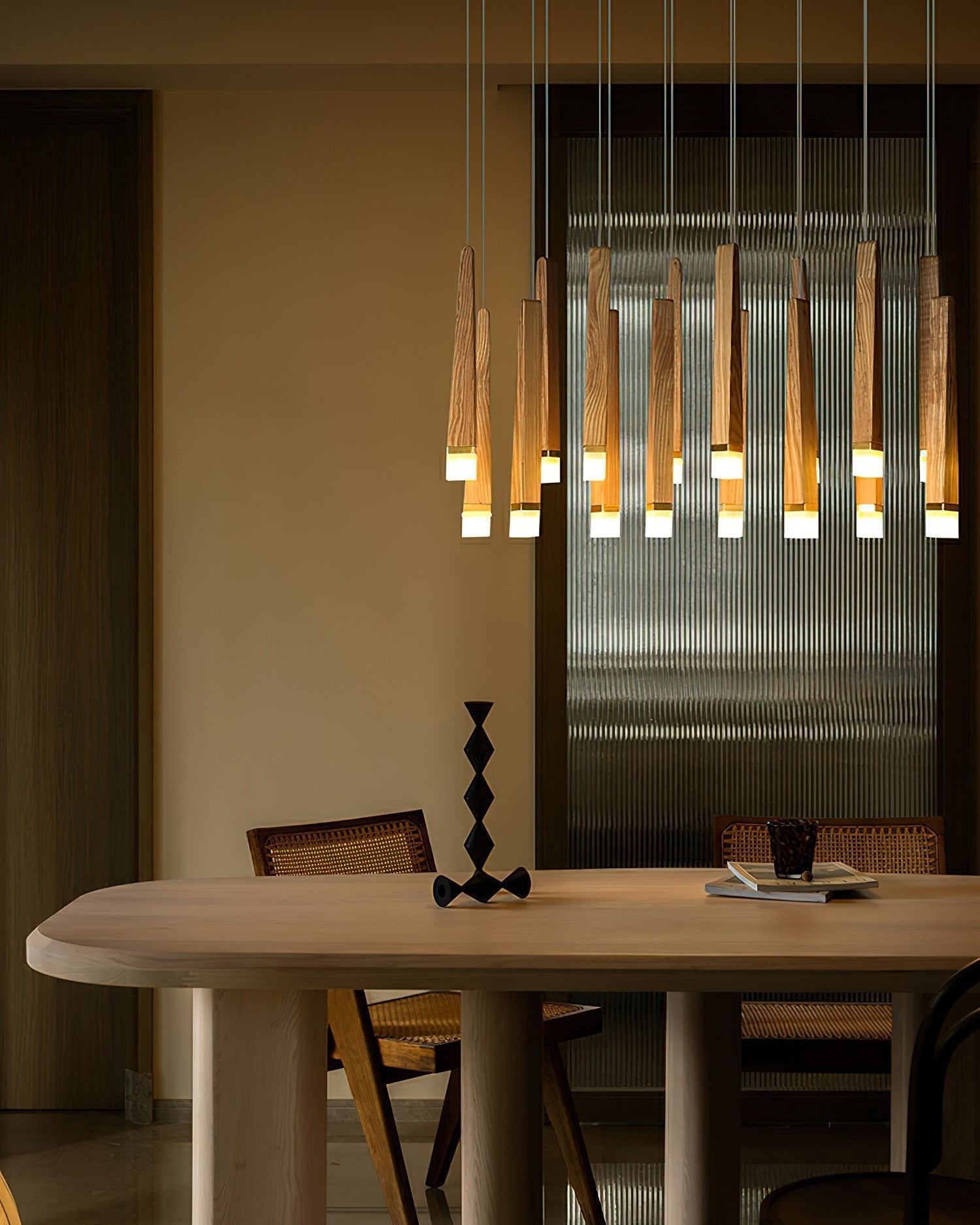Neloz Firewood Stick Wood Chandelier-Neutral Decor