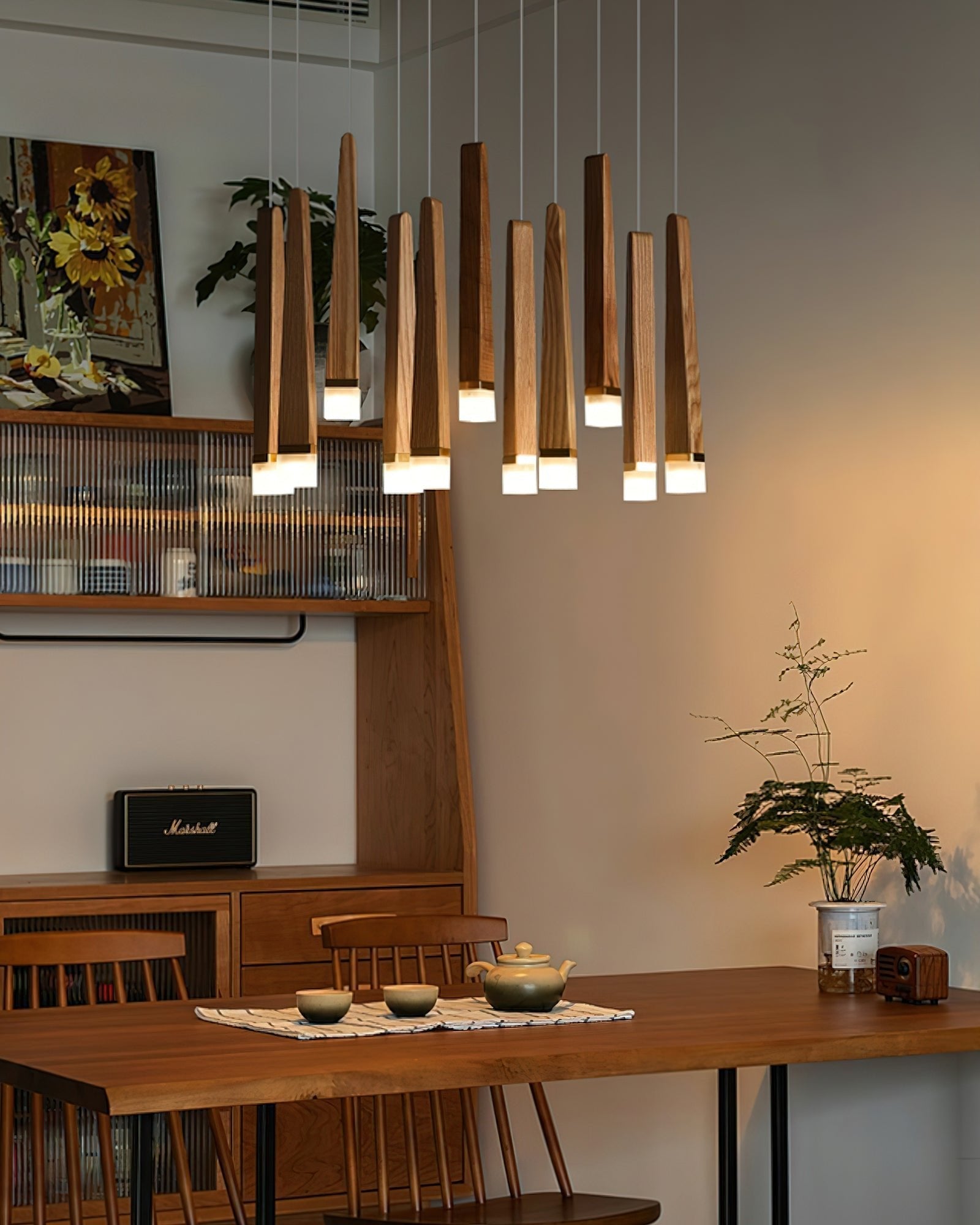 Neloz Firewood Stick Wood Chandelier-Neutral Decor