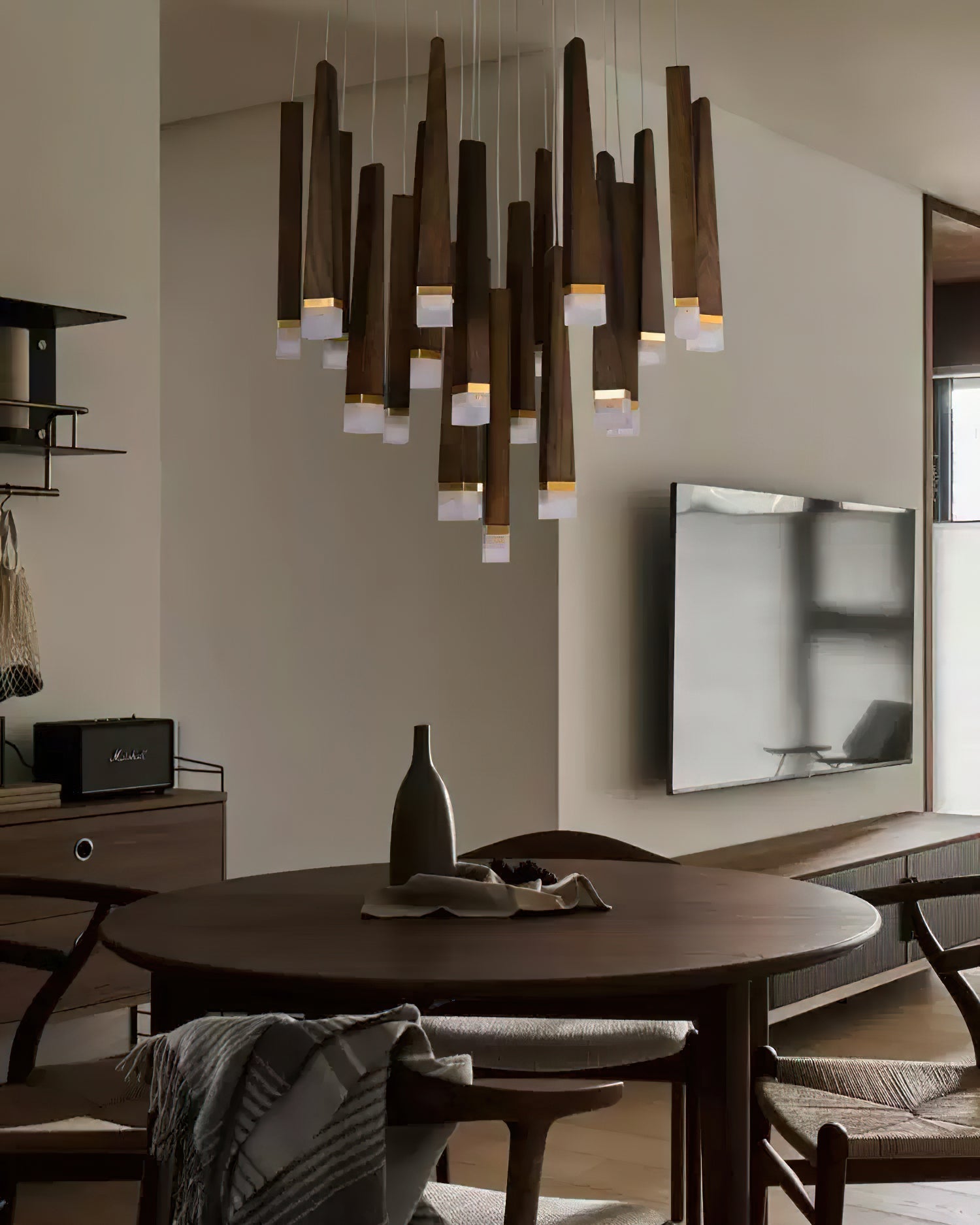 Neloz Firewood Stick Wood Chandelier-Neutral Decor