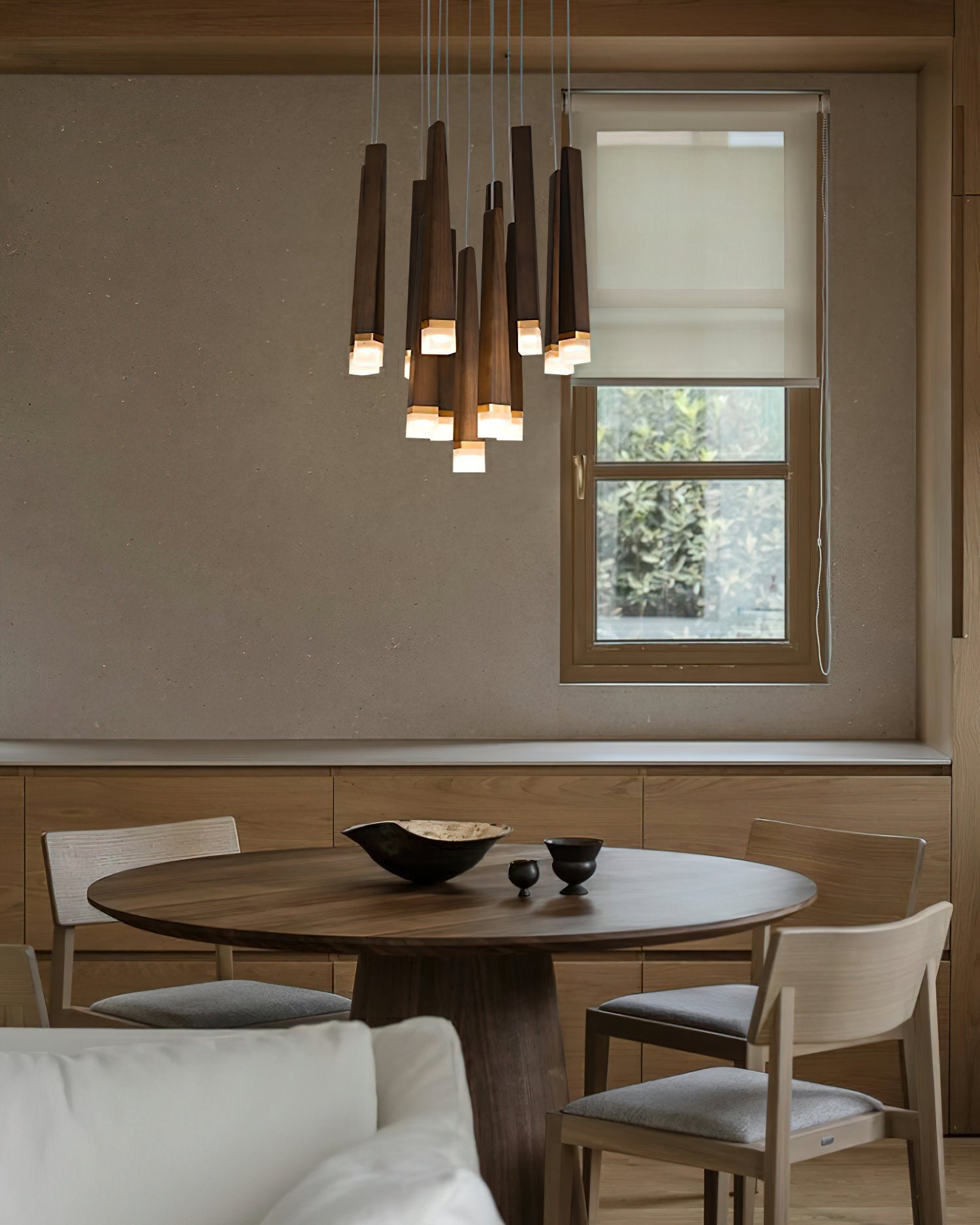 Neloz Firewood Stick Wood Chandelier-Neutral Decor