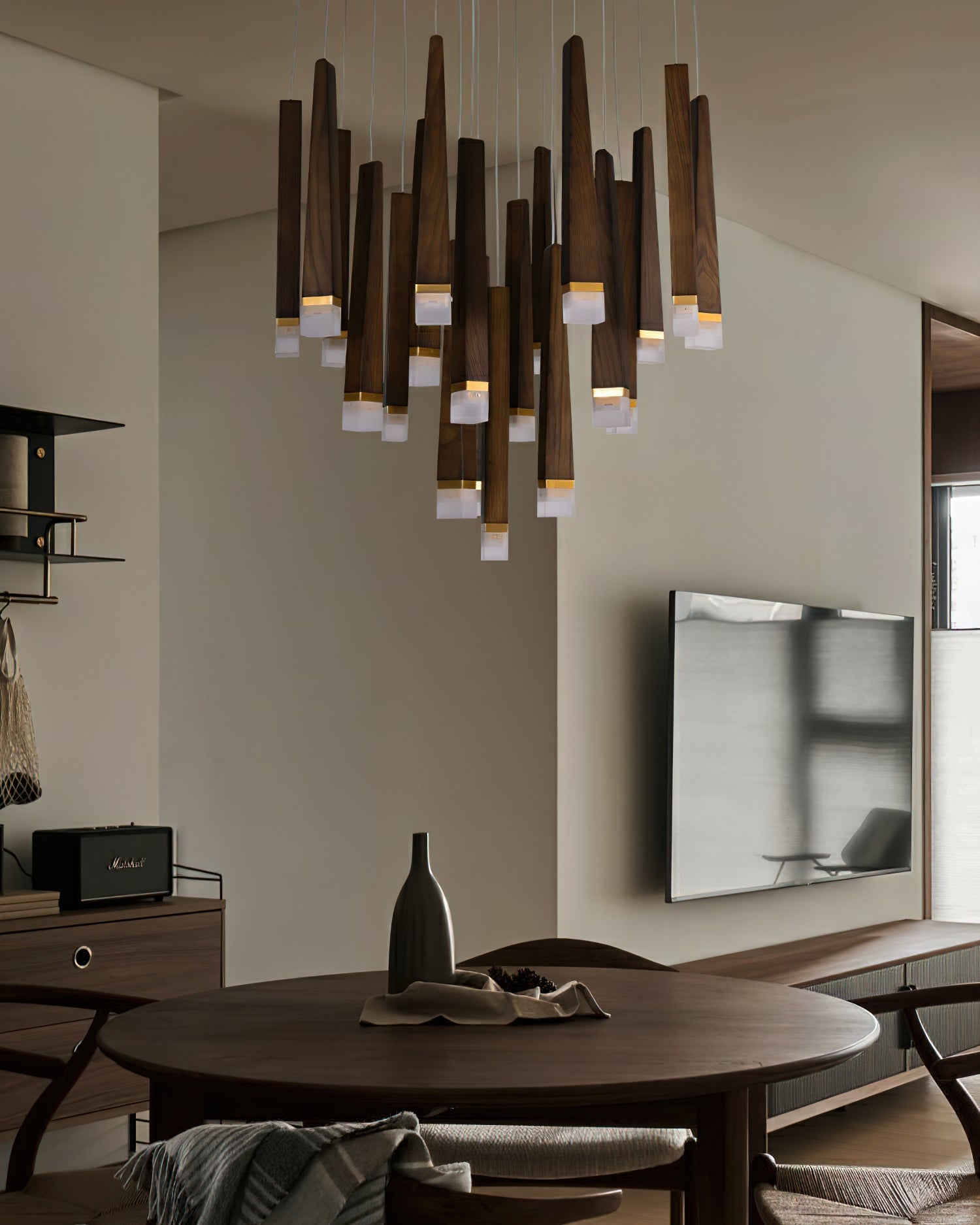 Neloz Firewood Stick Wood Chandelier-Neutral Decor