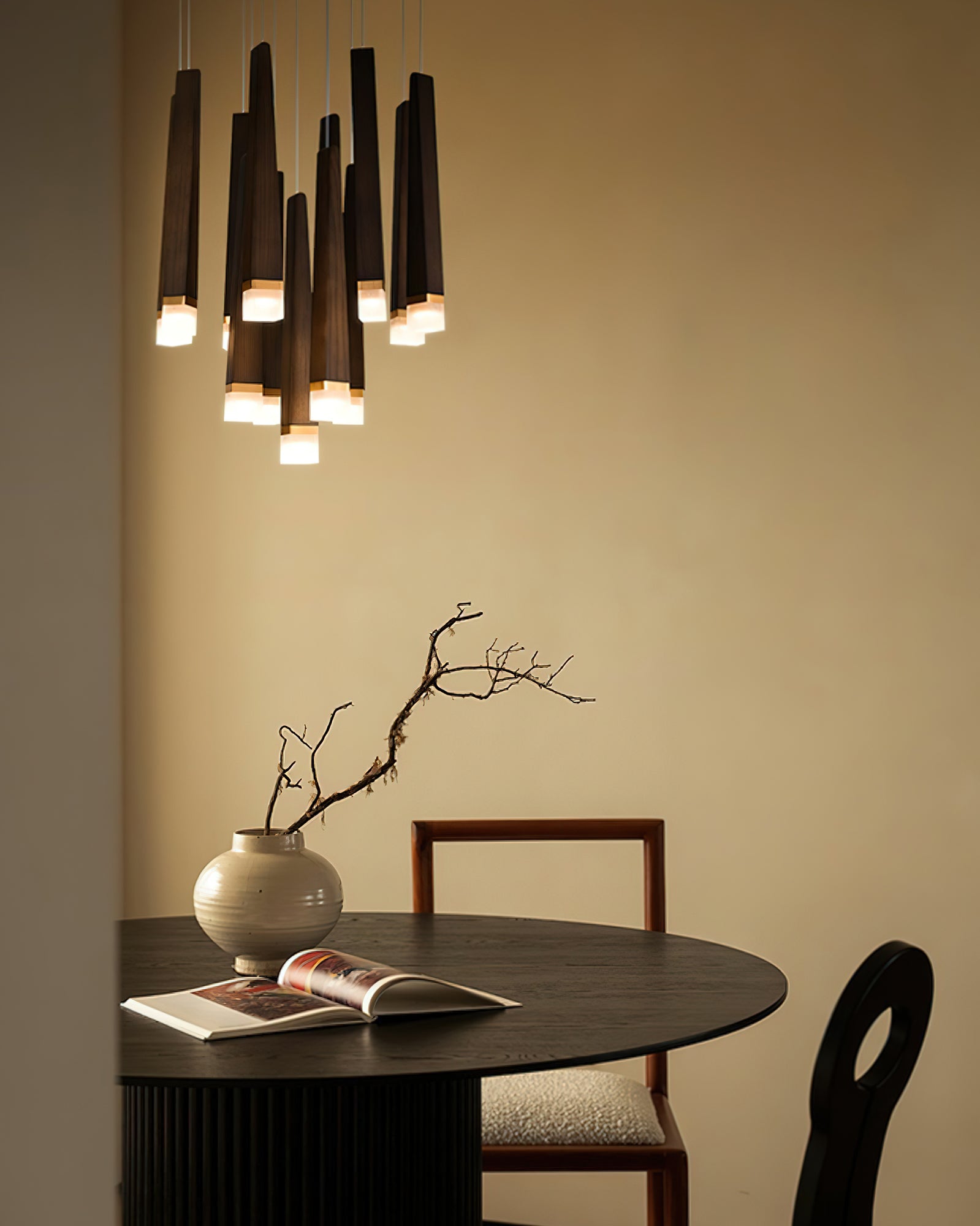 Neloz Firewood Stick Wood Chandelier-Neutral Decor