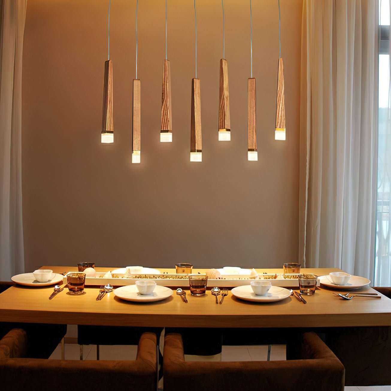 Neloz Firewood Stick Wood Chandelier-Neutral Decor