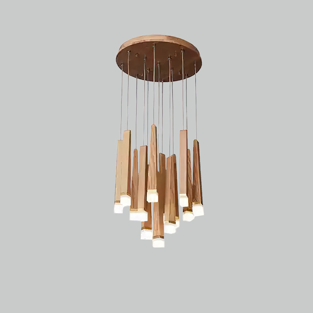Neloz Firewood Stick Wood Chandelier-Neutral Decor