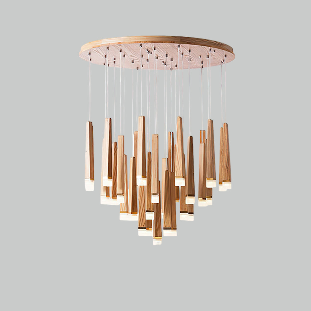 Neloz Firewood Stick Wood Chandelier-Neutral Decor