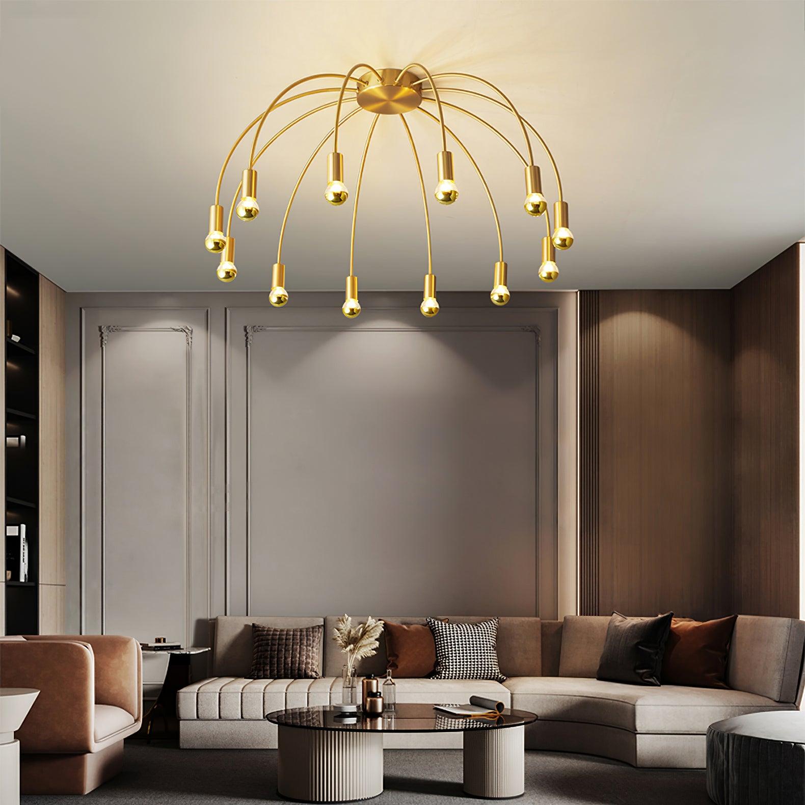 Sage Luxury Glass Ceiling Lamp-Neutral Decor