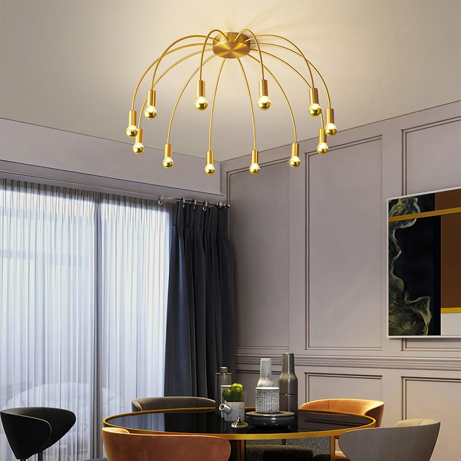 Sage Luxury Glass Ceiling Lamp-Neutral Decor