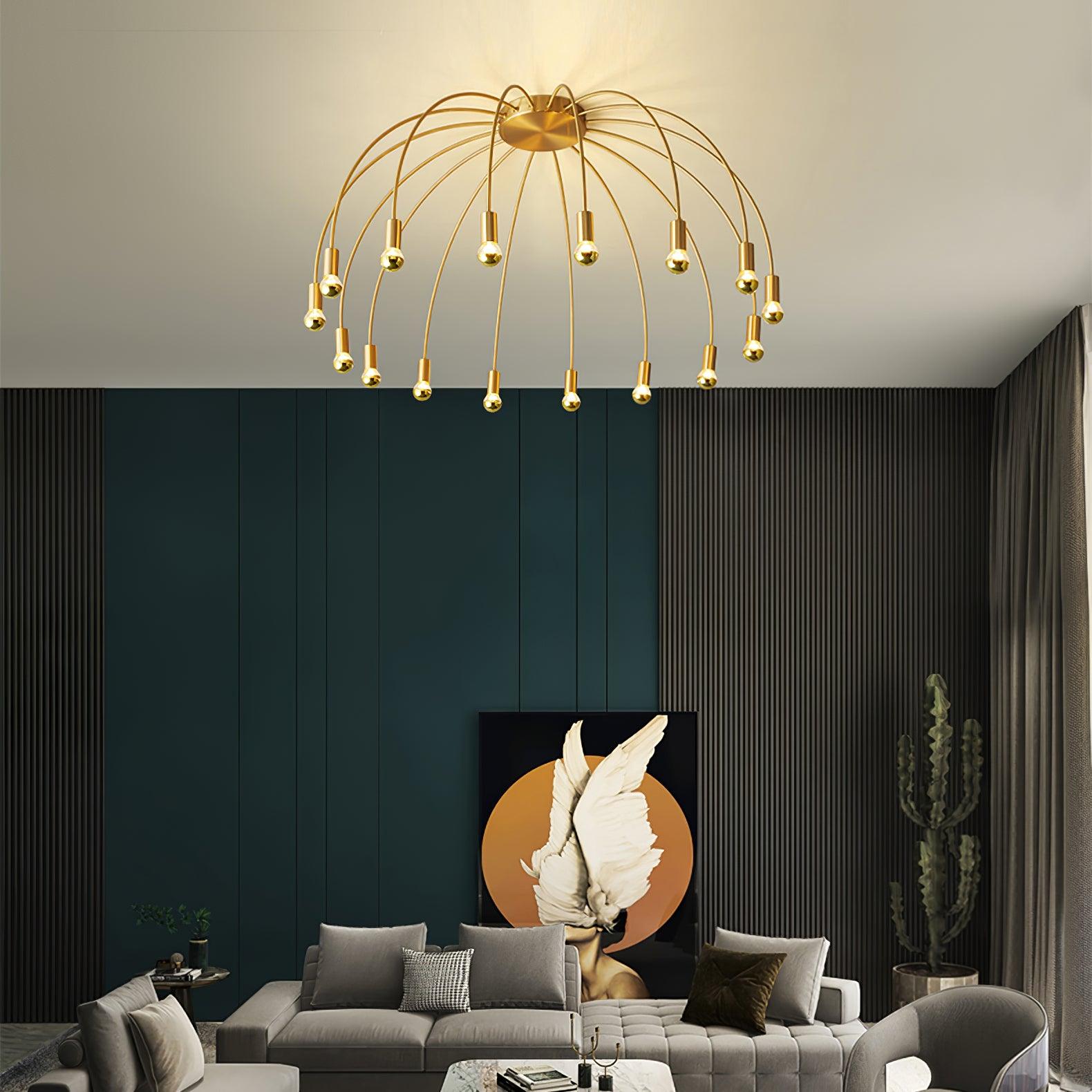 Sage Luxury Glass Ceiling Lamp-Neutral Decor