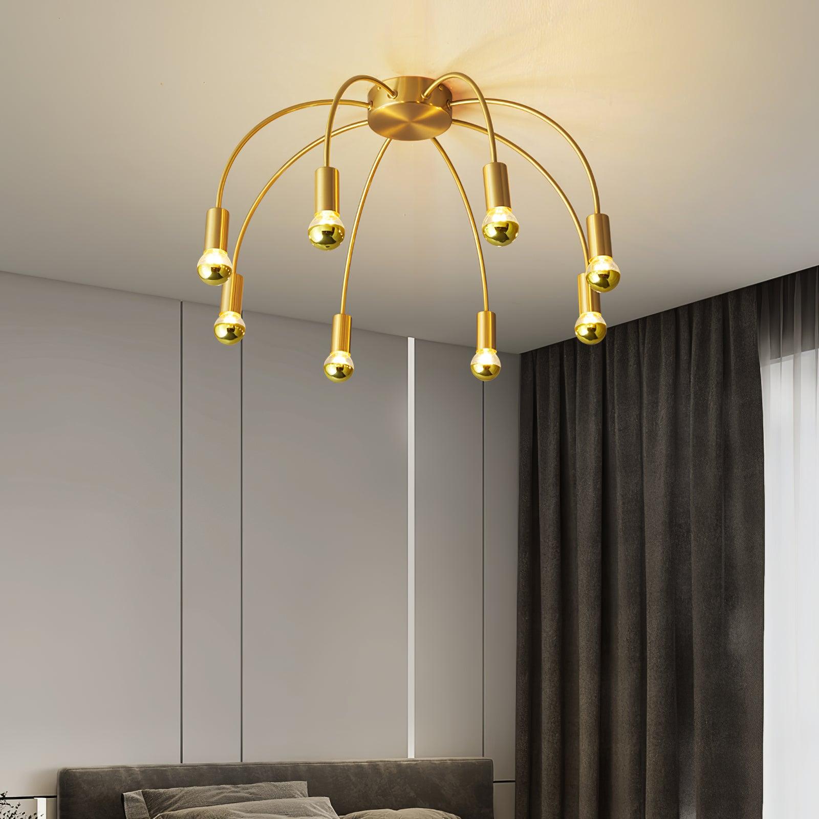 Sage Luxury Glass Ceiling Lamp-Neutral Decor