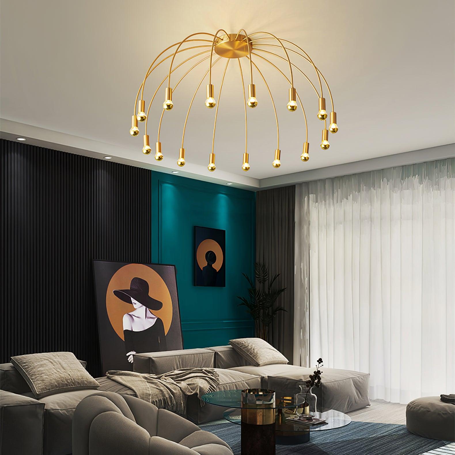 Sage Luxury Glass Ceiling Lamp-Neutral Decor