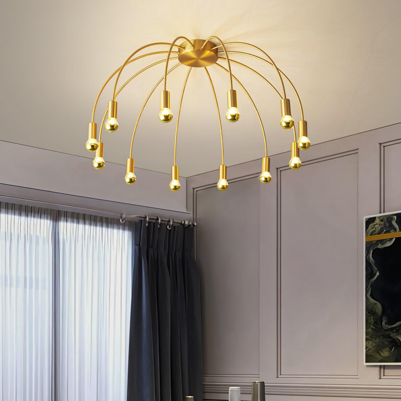 Sage Luxury Glass Ceiling Lamp-Neutral Decor