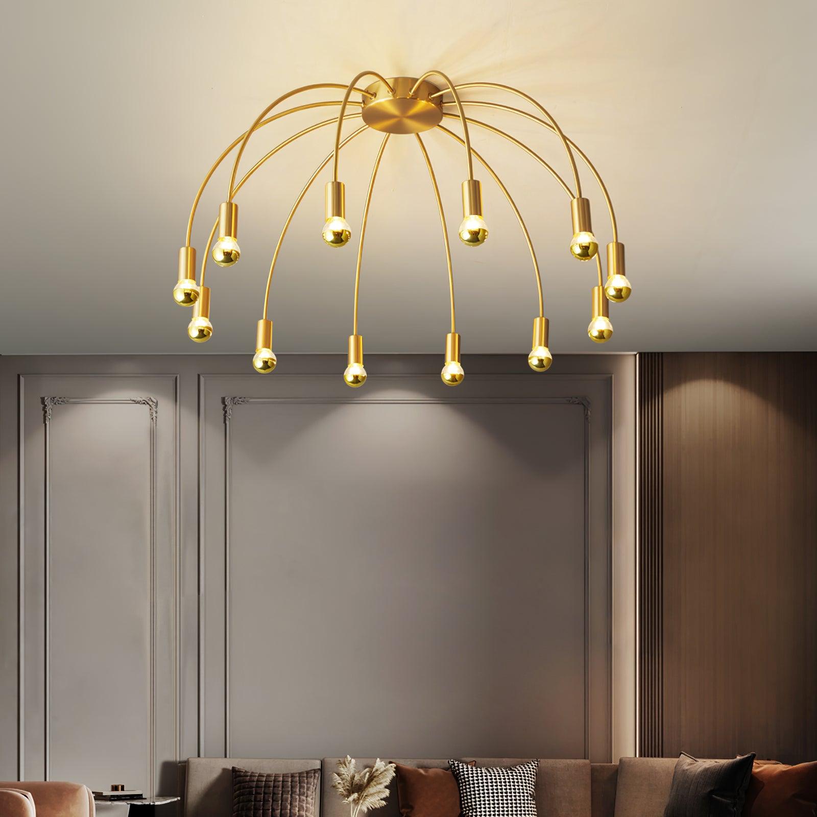 Sage Luxury Glass Ceiling Lamp-Neutral Decor