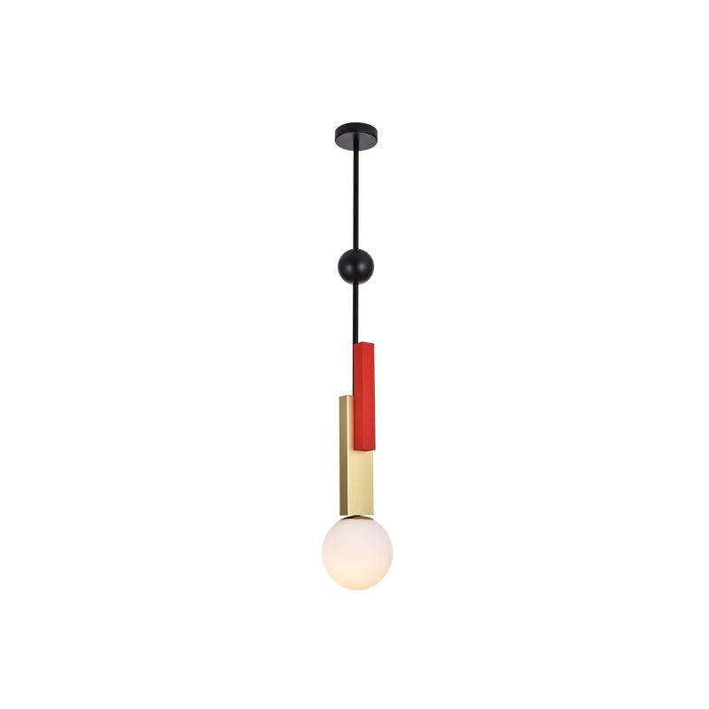 Veveny Pendant Lamp Double Globe Linear Bars Geometric-Neutral Decor