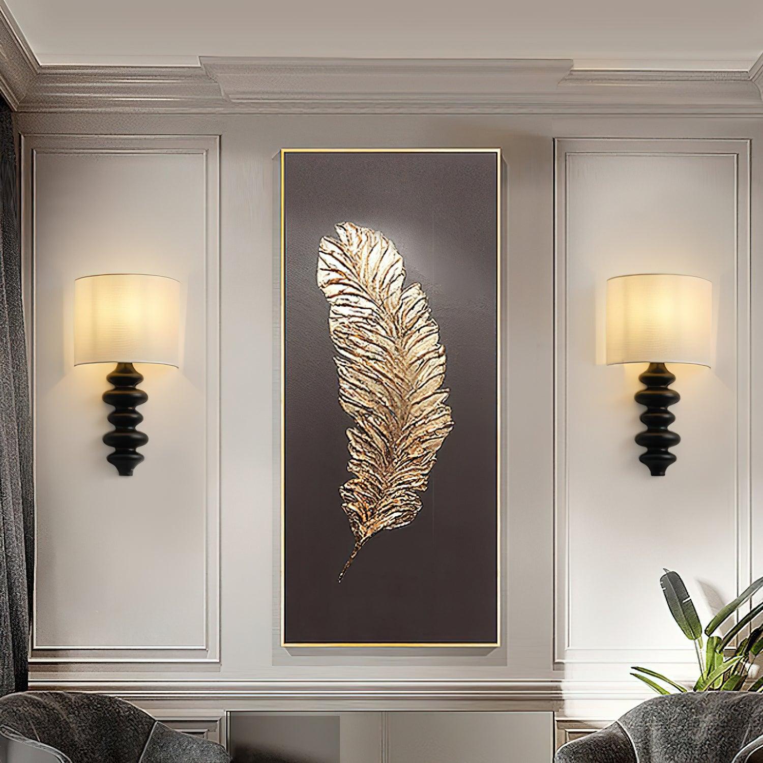 Wathen Nordic Art Fabric Sconce Wall lamp-Neutral Decor