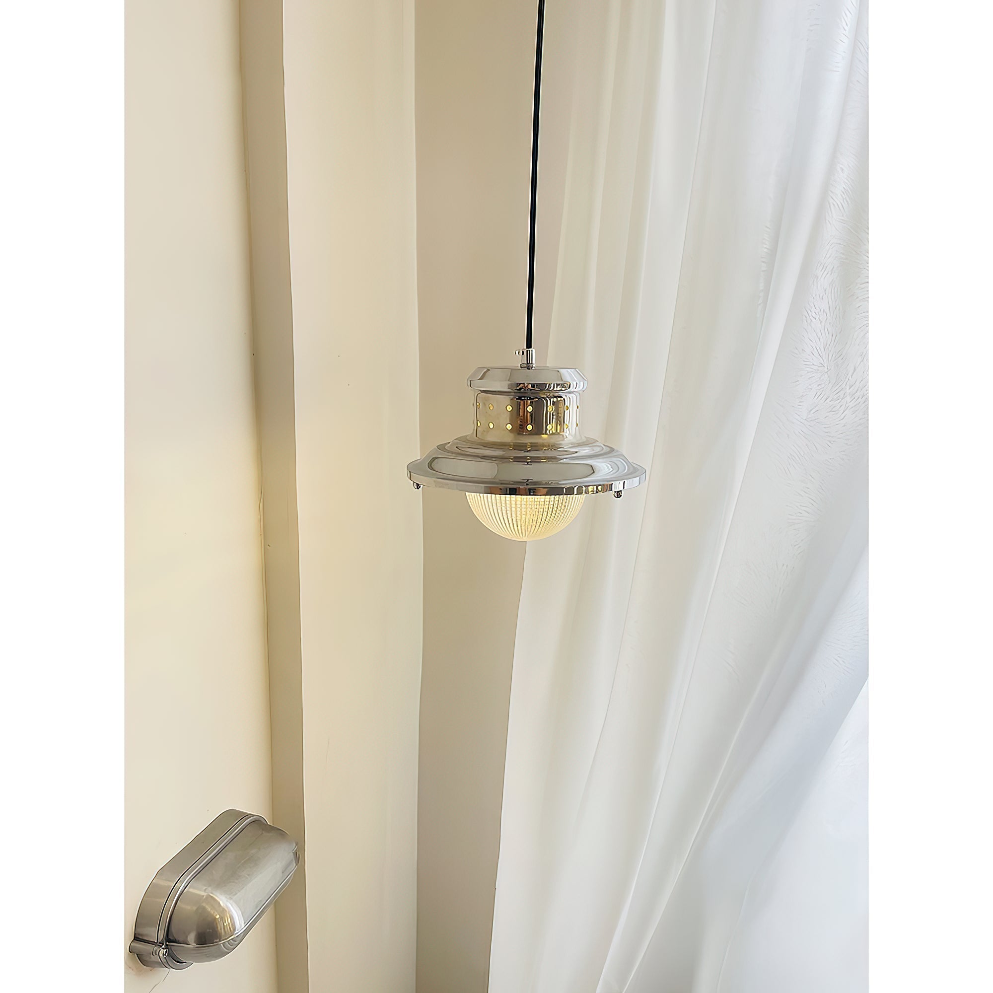 Dimensions diagram for the Fisherman's Pole Pendant Lamp.