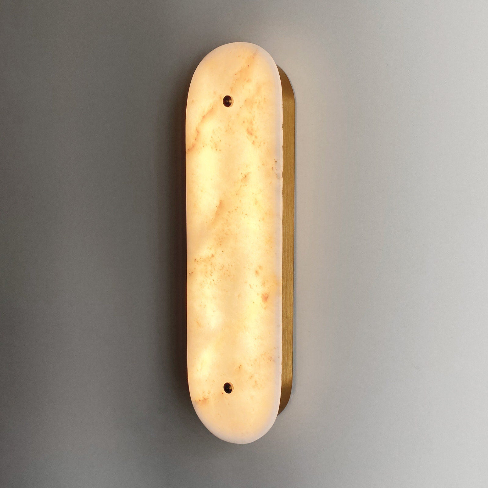 Detail shot highlighting the unique natural pattern of the marble shade.