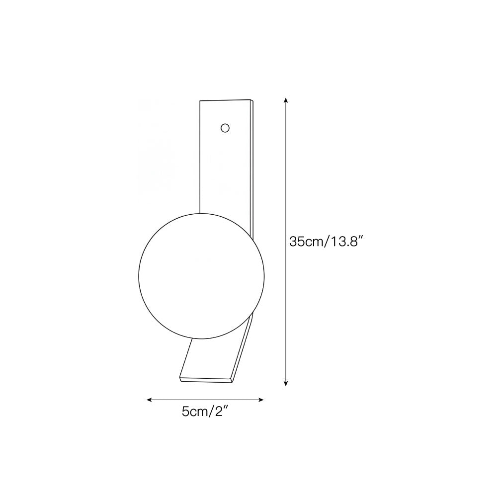 The Fizi wall sconce mounted vertically on a light-colored wall.