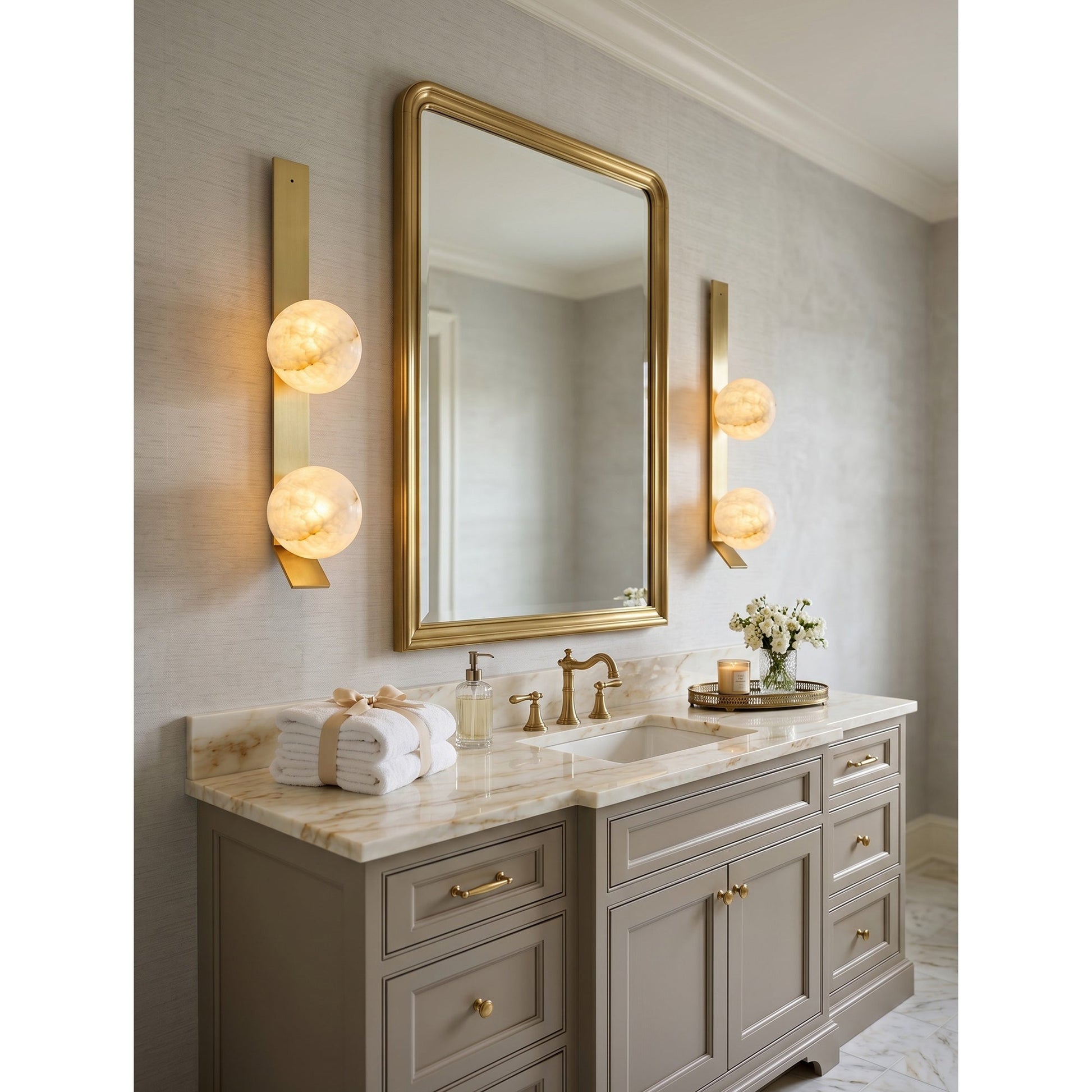 Lifestyle image of the sconce used as a bedside reading light.