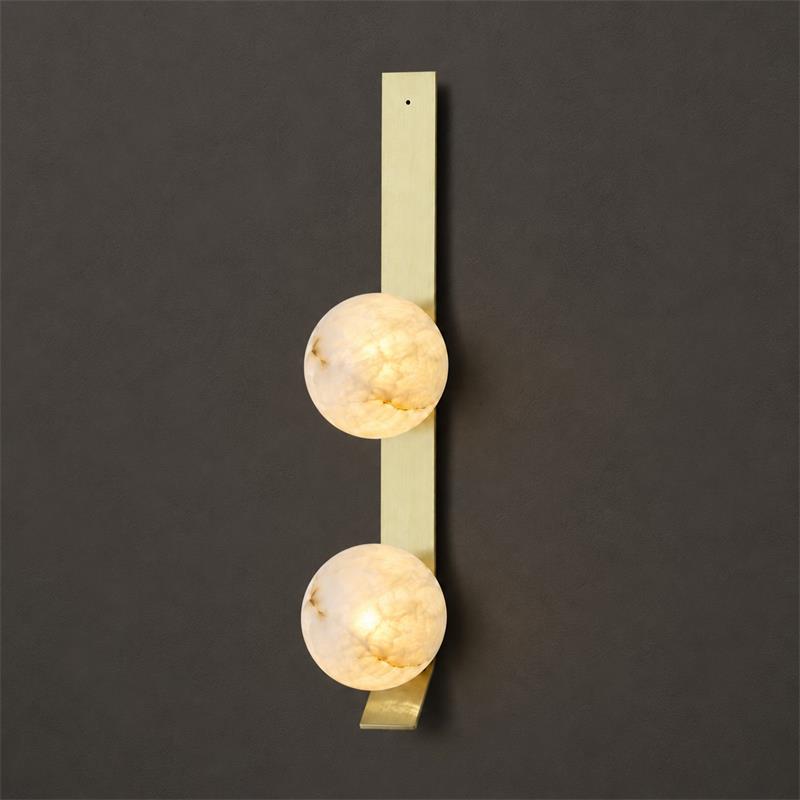 Diagram showing the dimensions for the 1, 2, and 3-head versions of the sconce.