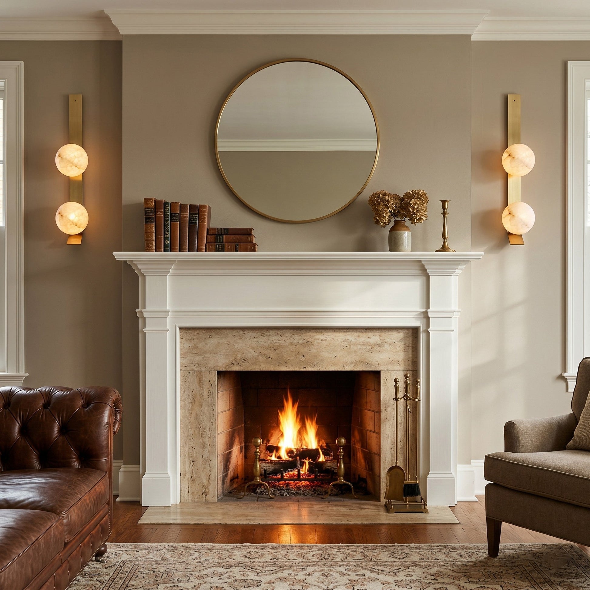 The double-head version of the Fizi wall sconce, showcasing its extended length.