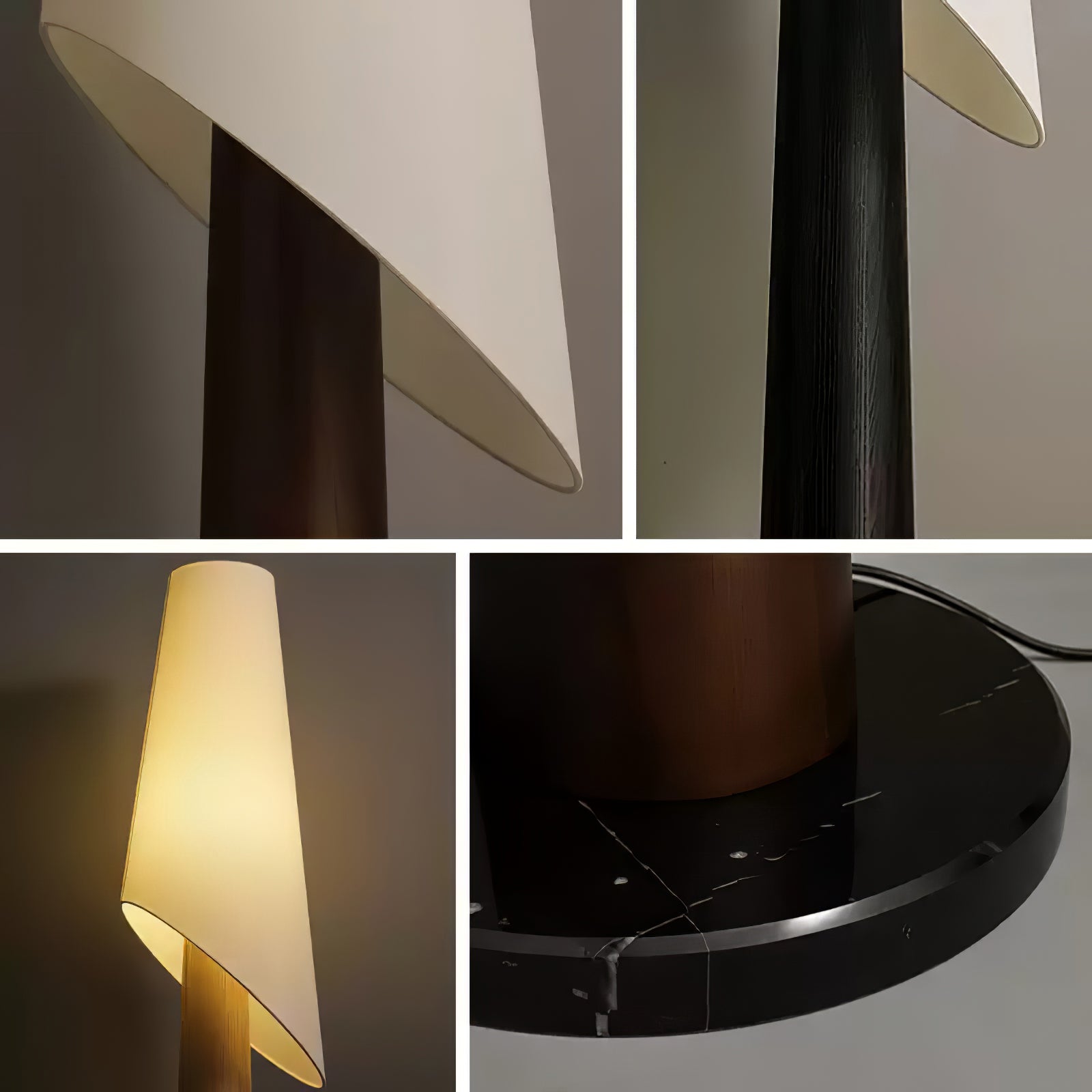 Curven Wood Marble Floor Lamp-Neutral Decor