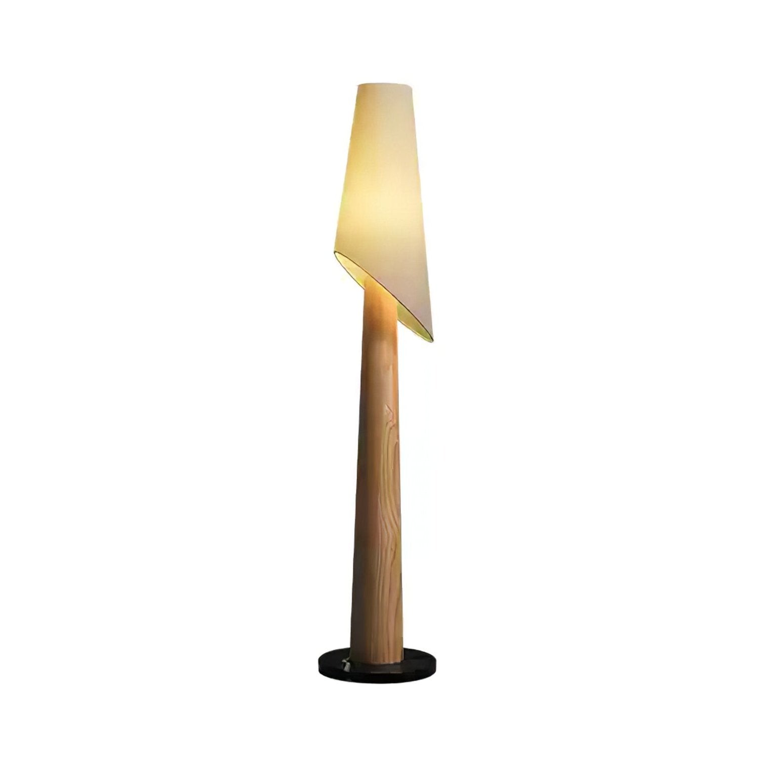 Curven Wood Marble Floor Lamp-Neutral Decor