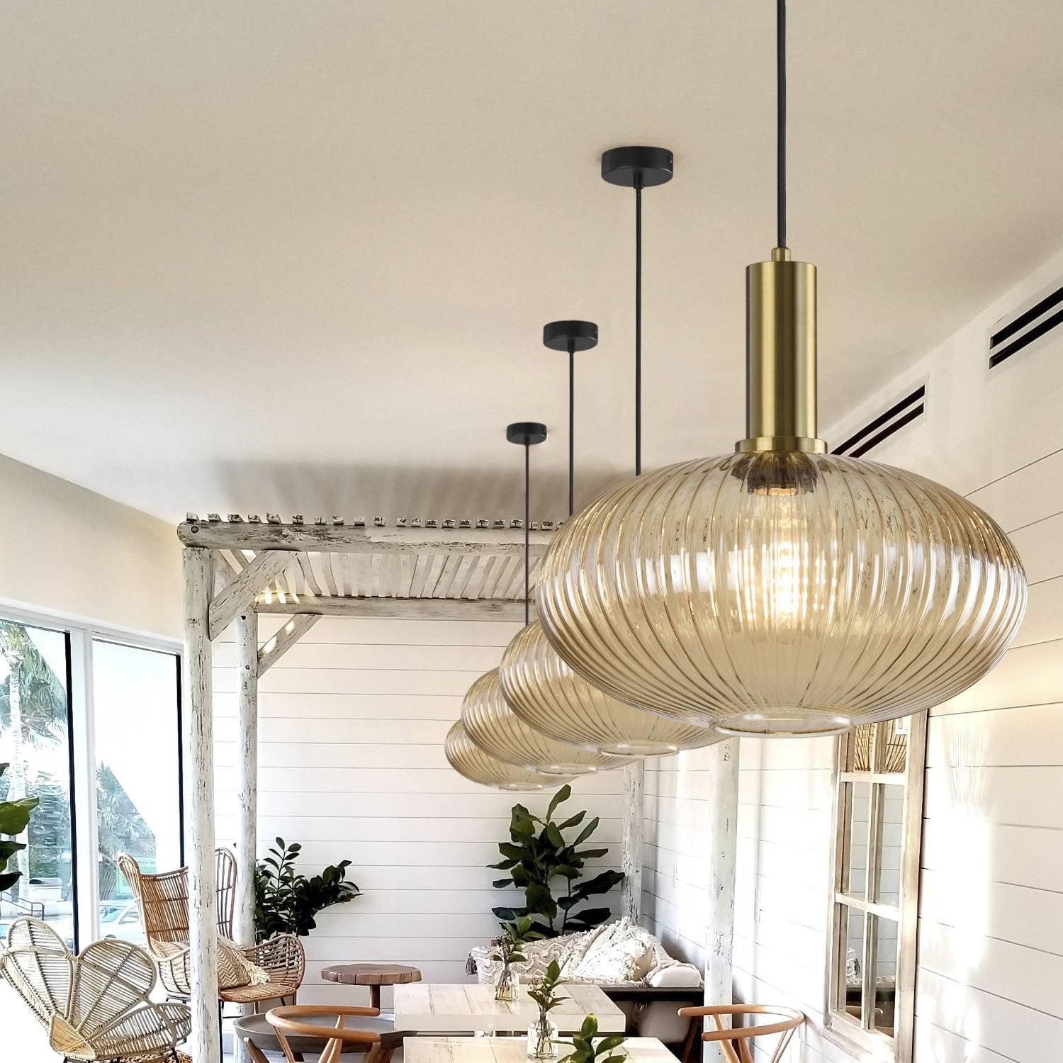 Flair Glass Pendant Lamp-Neutral Decor