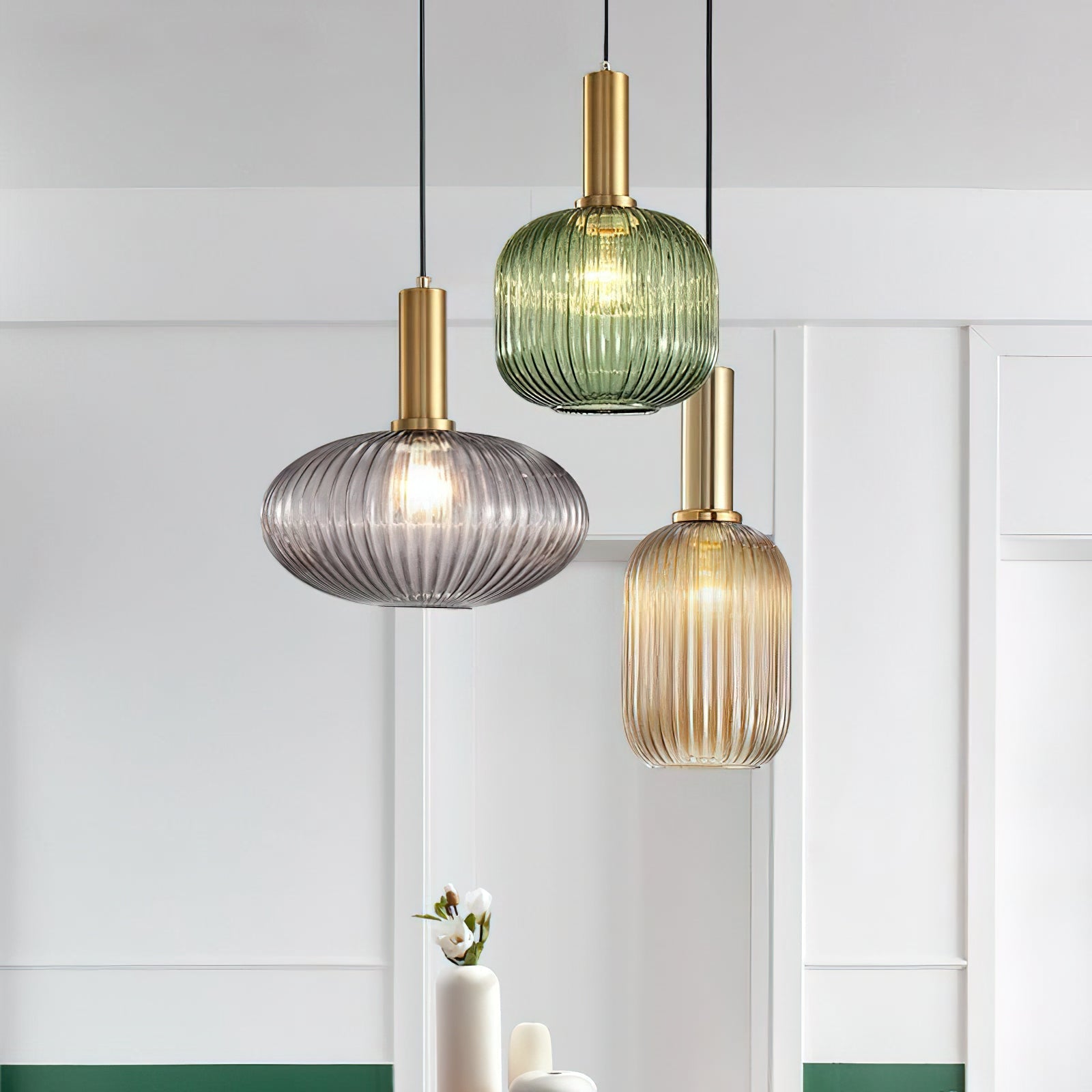 Flair Glass Pendant Lamp-Neutral Decor