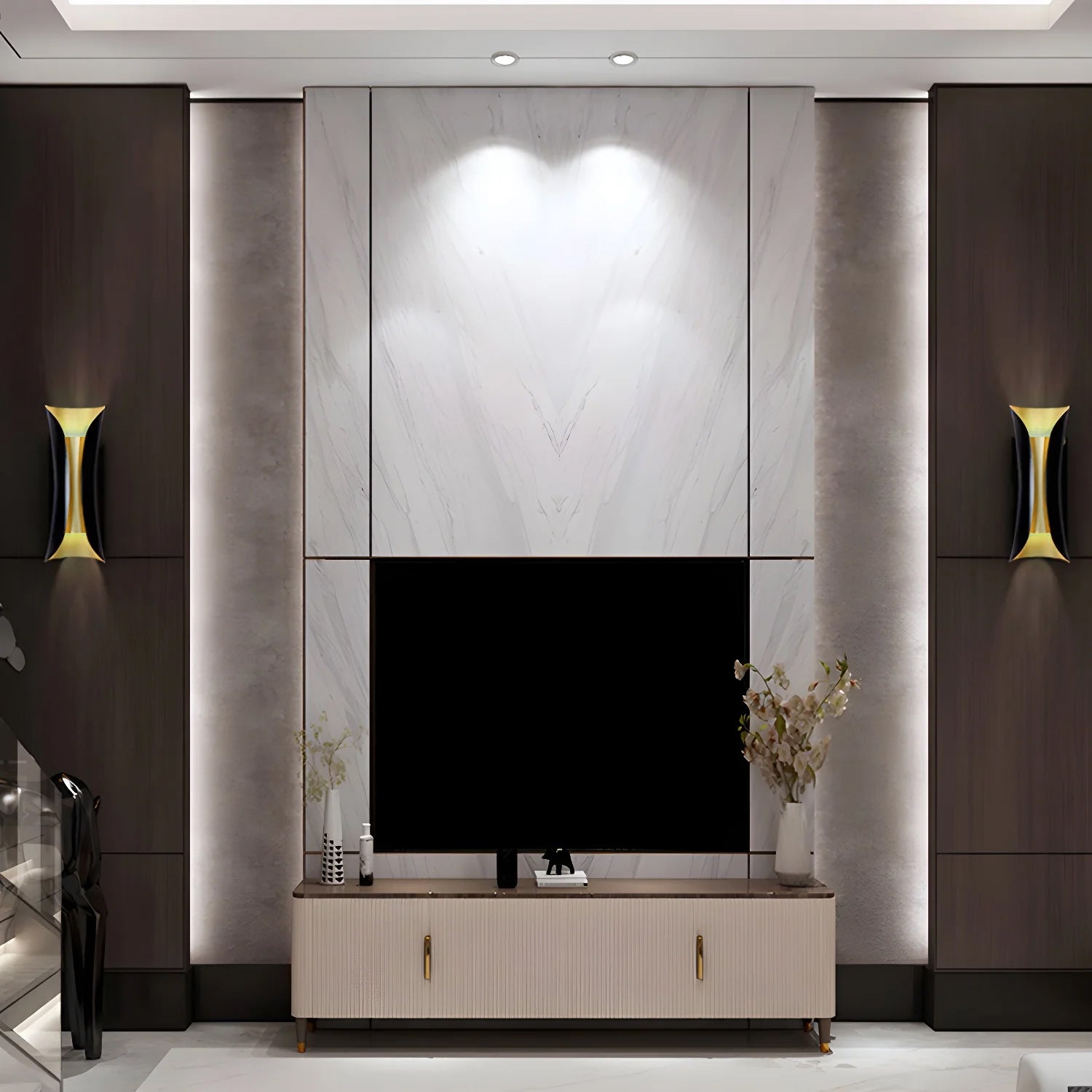 Humphrey Elegance Flame Art Sconce Wall lamp-Neutral Decor