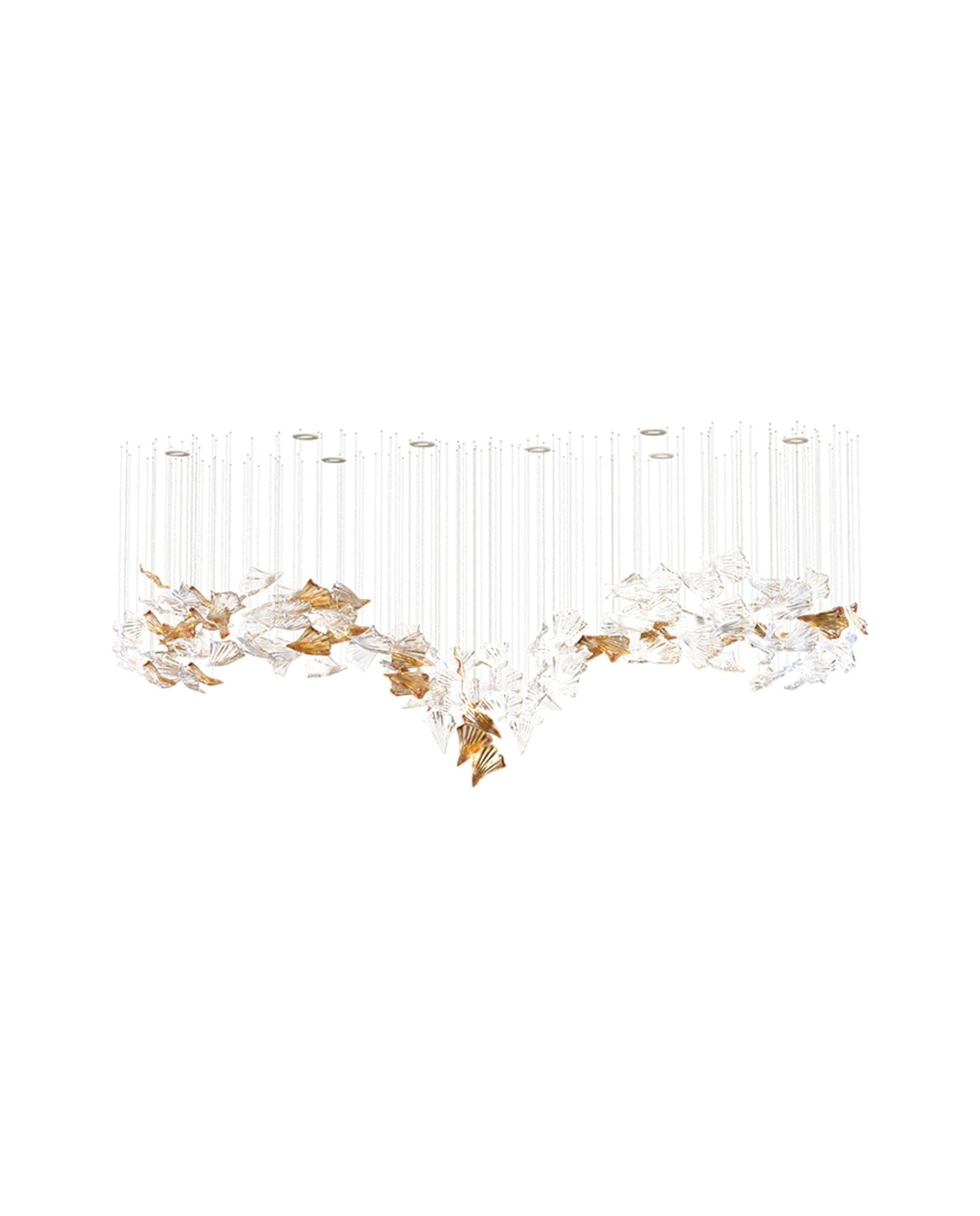 Elmiros Petal Glass Chandelier-Neutral Decor