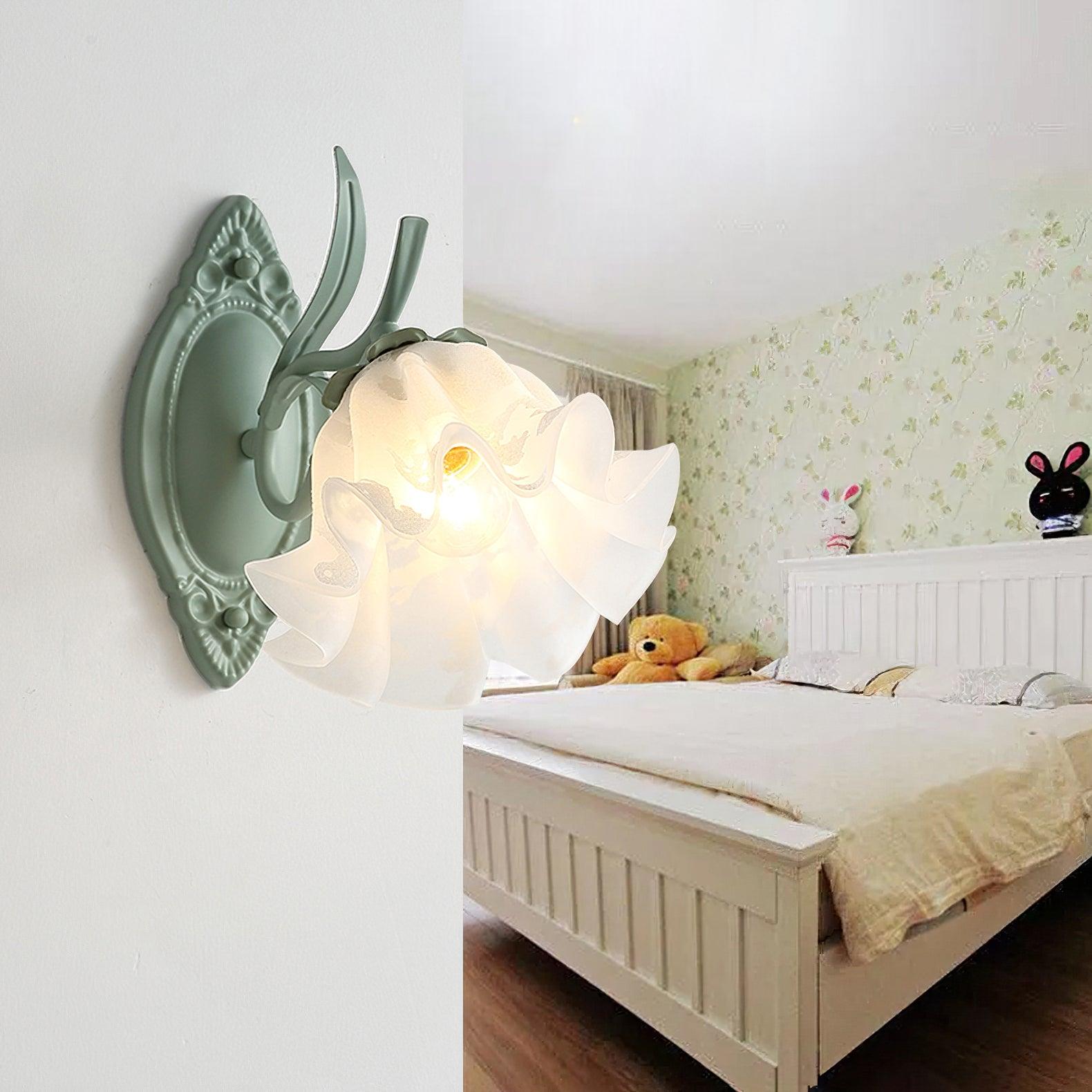 Oly Premium Nordic Art Flared Glass Wall Light-Neutral Decor