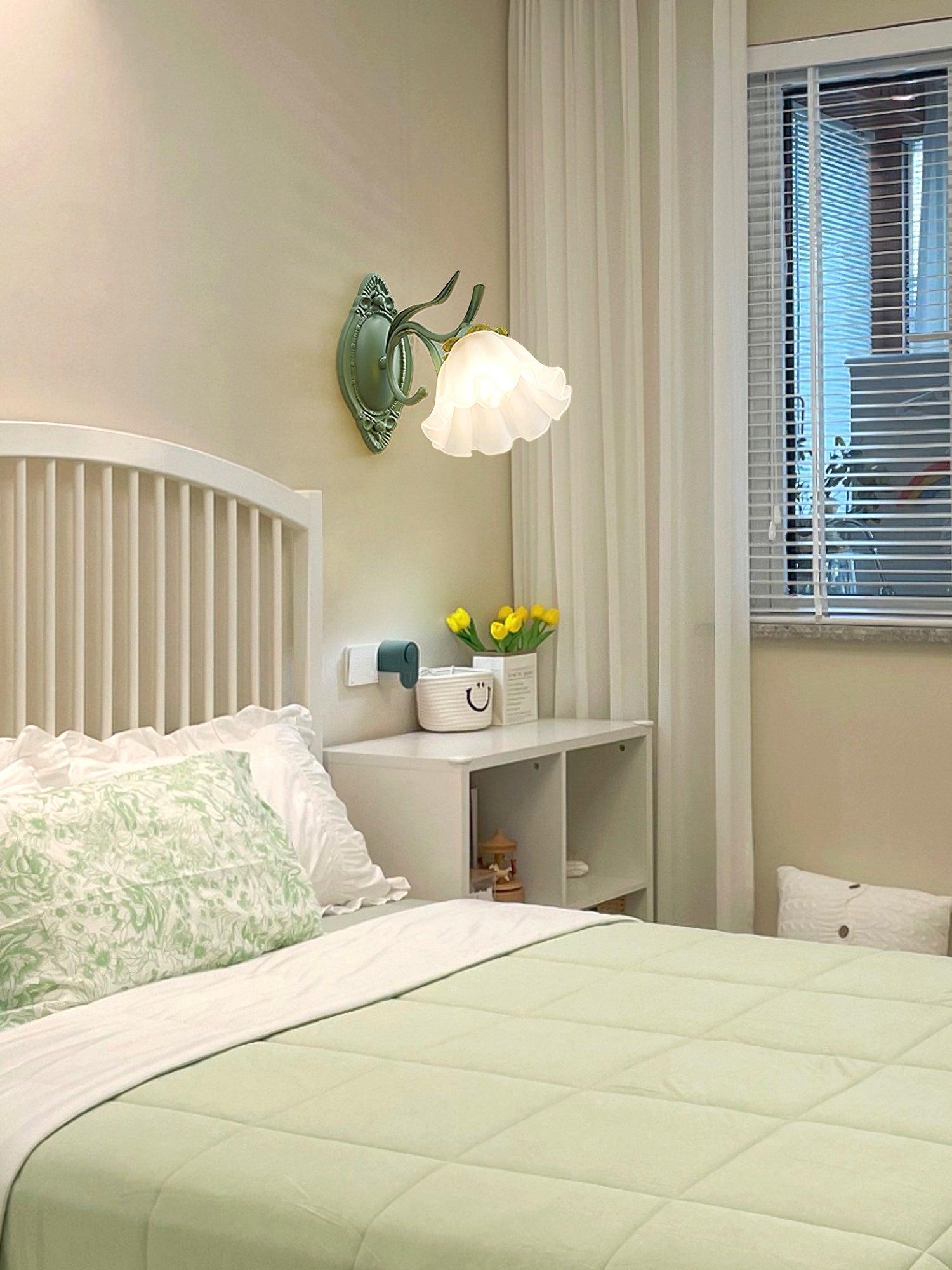 Oly Premium Nordic Art Flared Glass Wall Light-Neutral Decor