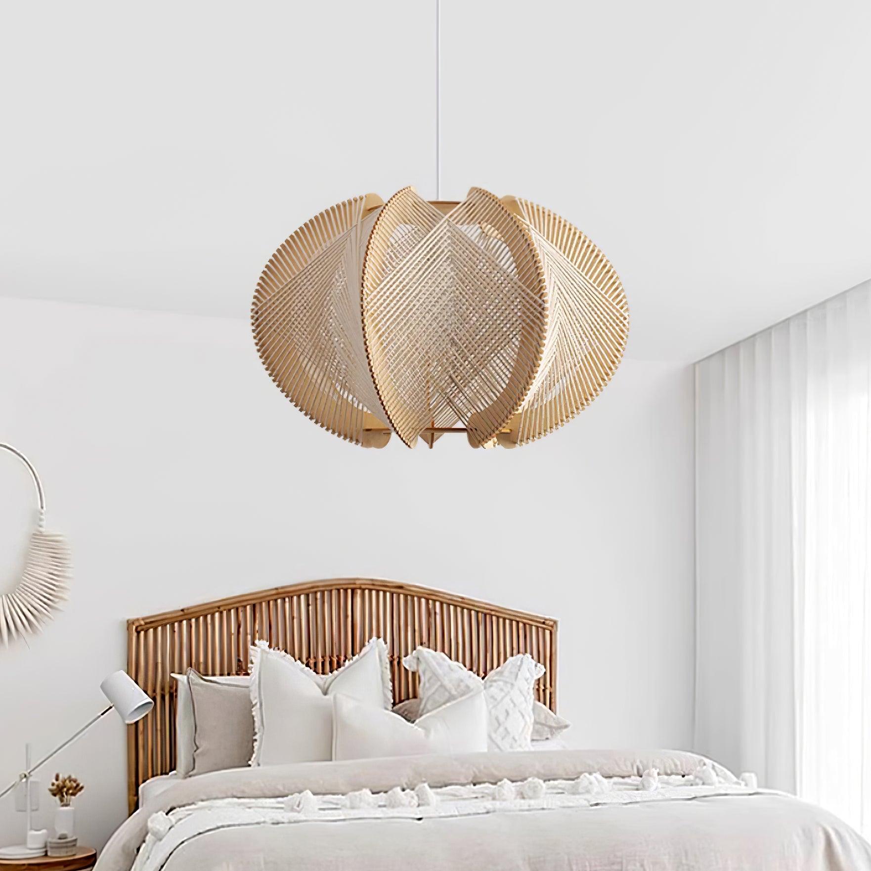 Atel Wood & Hemp Rope Pendant Light-Neutral Decor