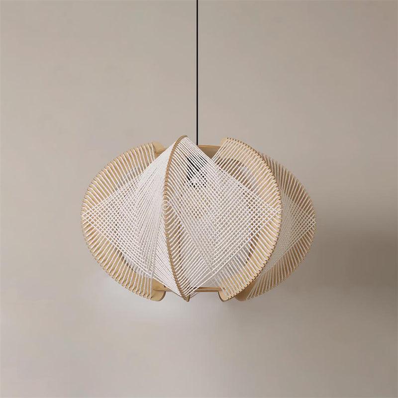 Atel Wood & Hemp Rope Pendant Light-Neutral Decor