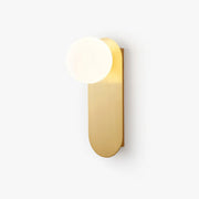 Cenora Flat Base Globe Brass Glass Sconce Wall lamp-Neutral Decor