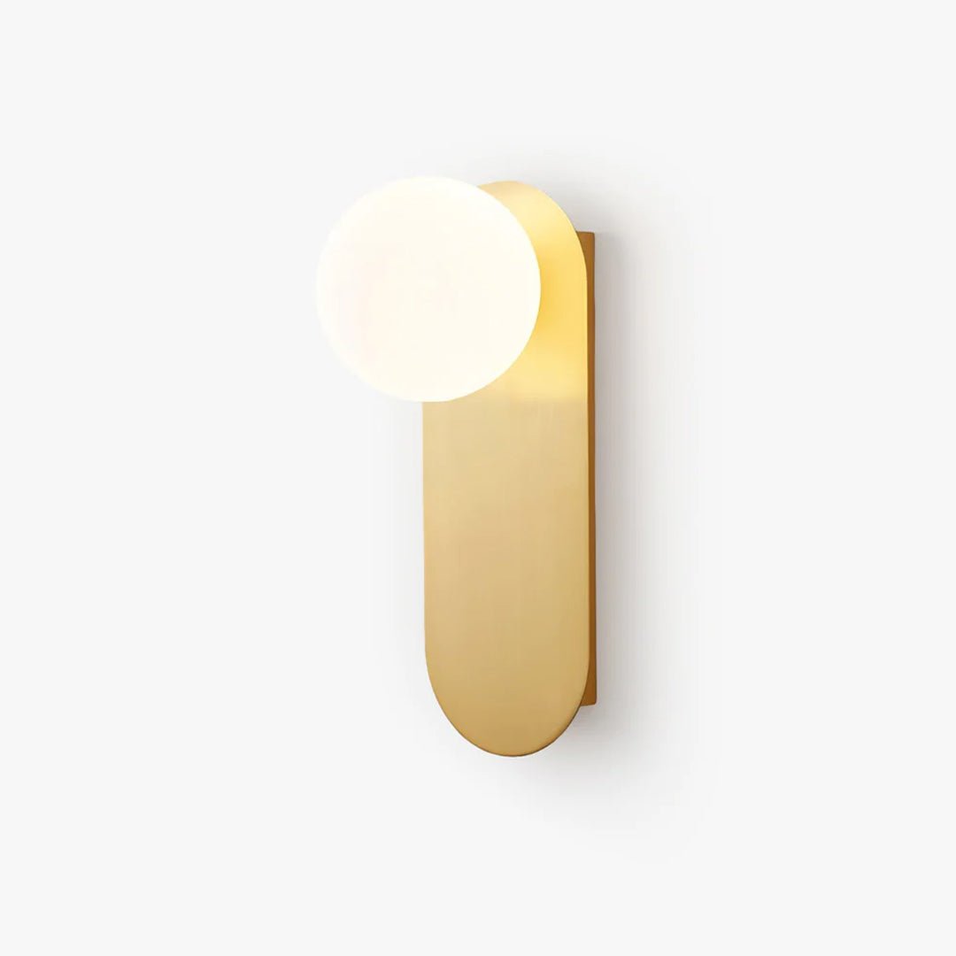 Cenora Flat Base Globe Brass Glass Sconce Wall lamp-Neutral Decor