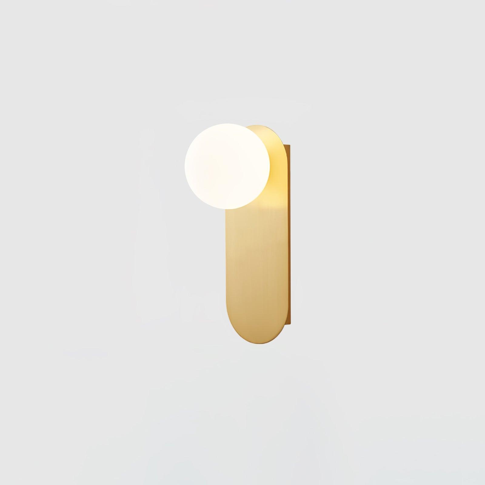 Cenora Flat Base Globe Brass Glass Sconce Wall lamp-Neutral Decor