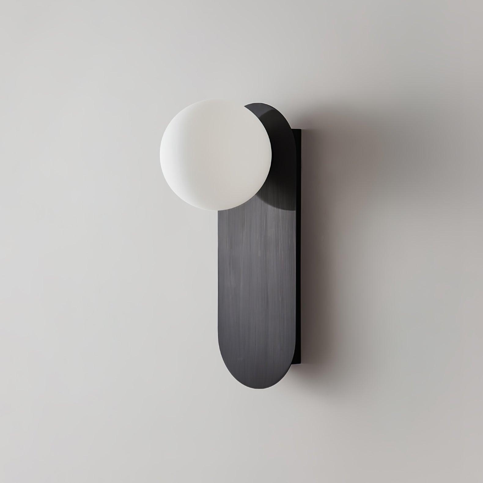 Cenora Flat Base Globe Brass Glass Sconce Wall lamp-Neutral Decor
