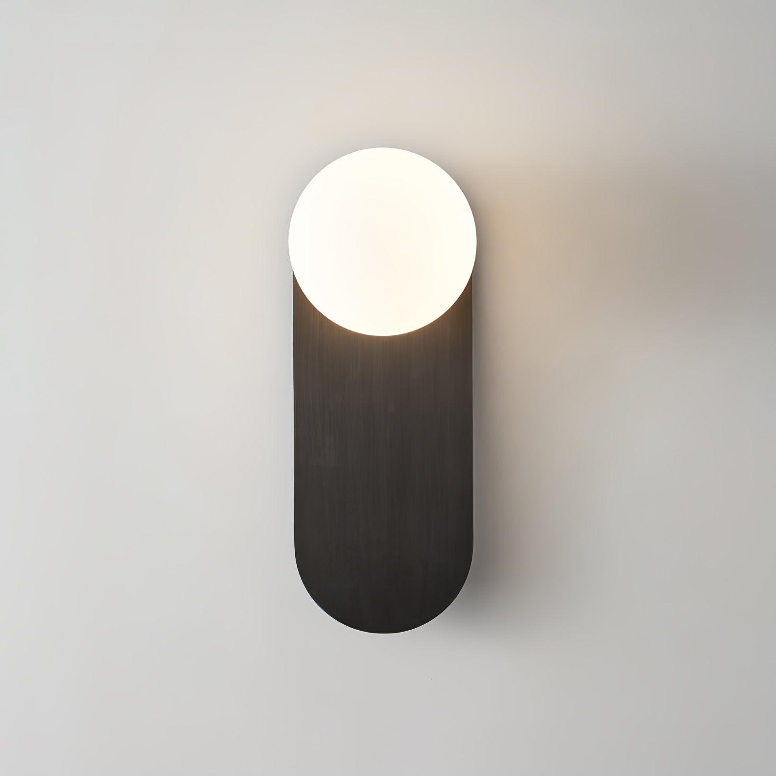 Cenora Flat Base Globe Brass Glass Sconce Wall lamp-Neutral Decor