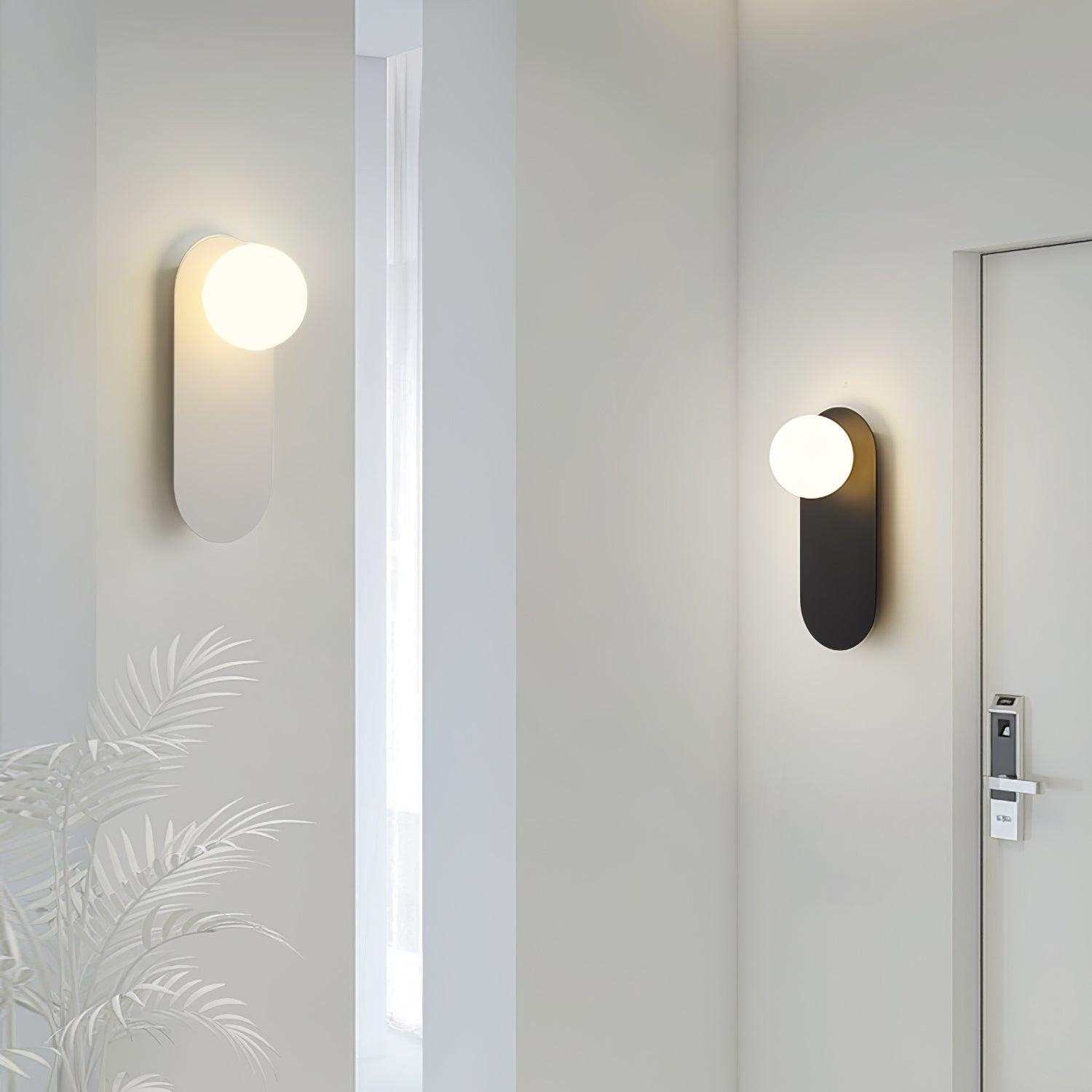 Cenora Flat Base Globe Brass Glass Sconce Wall lamp-Neutral Decor