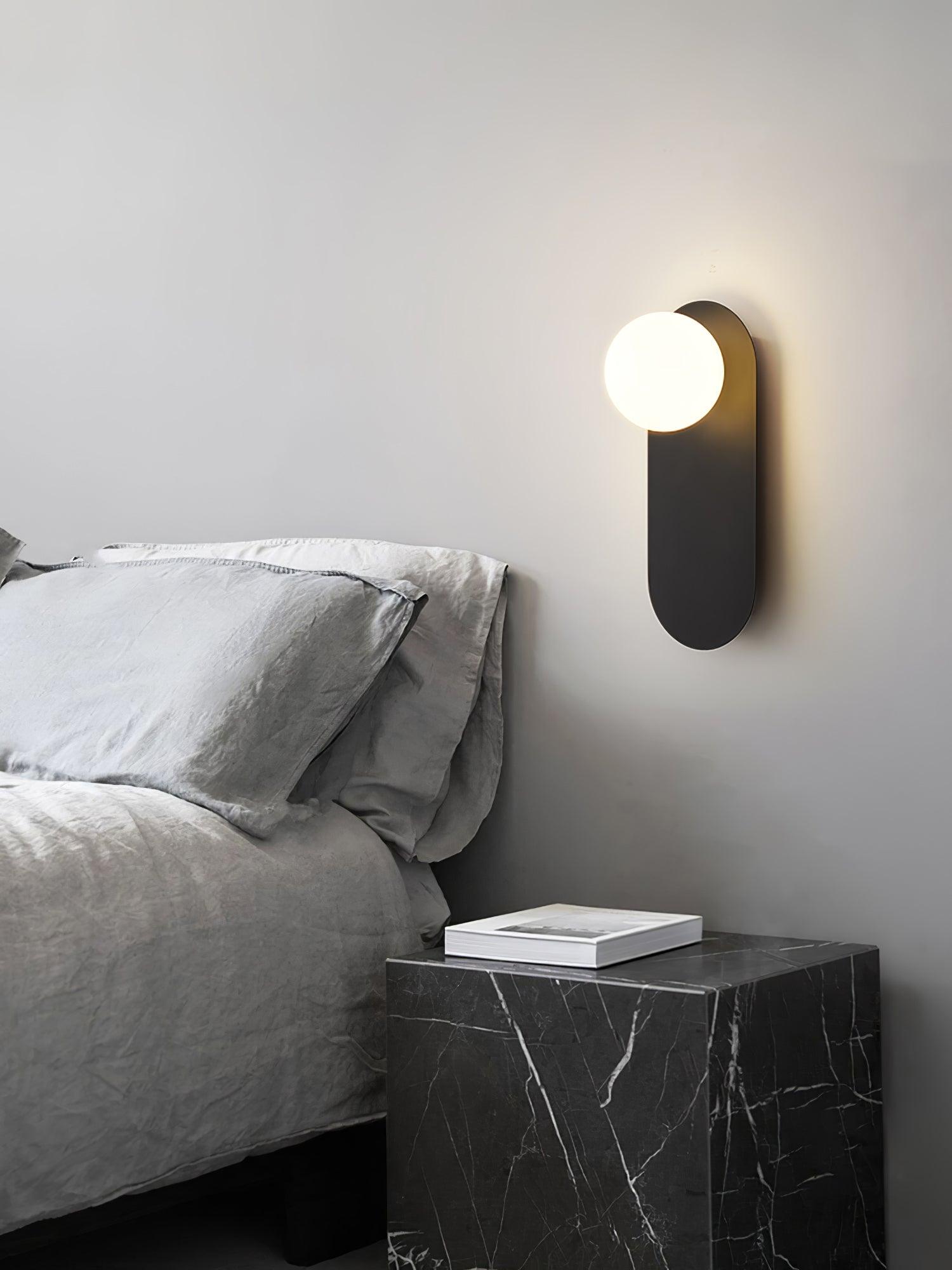 Cenora Flat Base Globe Brass Glass Sconce Wall lamp-Neutral Decor
