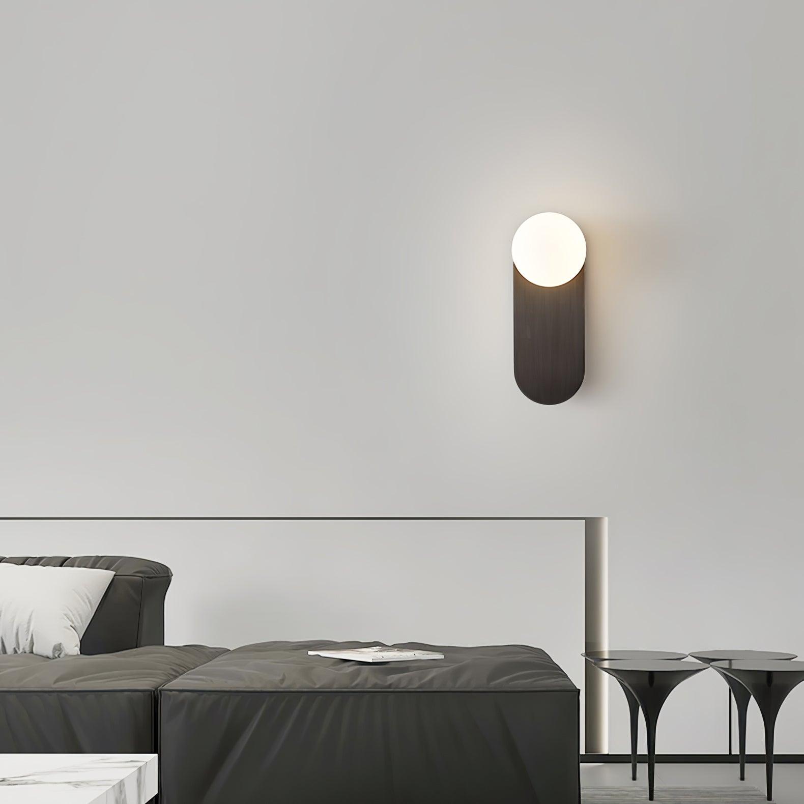 Cenora Flat Base Globe Brass Glass Sconce Wall lamp-Neutral Decor