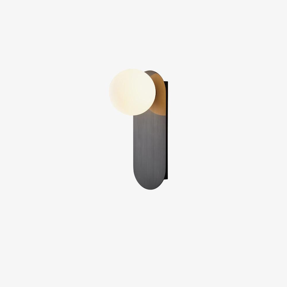 Cenora Flat Base Globe Brass Glass Sconce Wall lamp-Neutral Decor